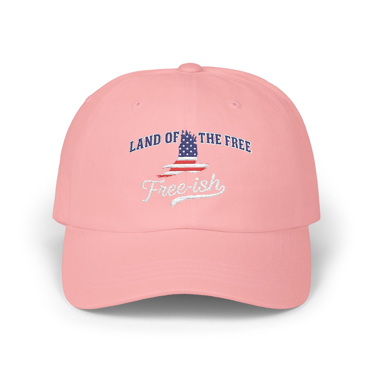 4th of July Embroidery Hat 'Land of the Free' Design | Patriotic Hat, Gift for Dads, Casual Wear, Freedom Cap, Summer Accessory