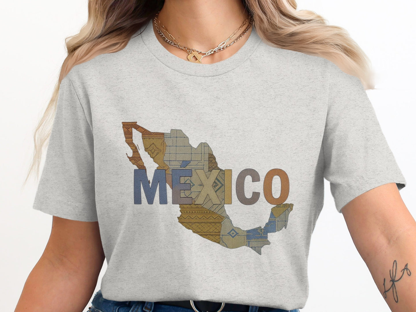 Stylish Mexico Map Graphic Tee shirt product type