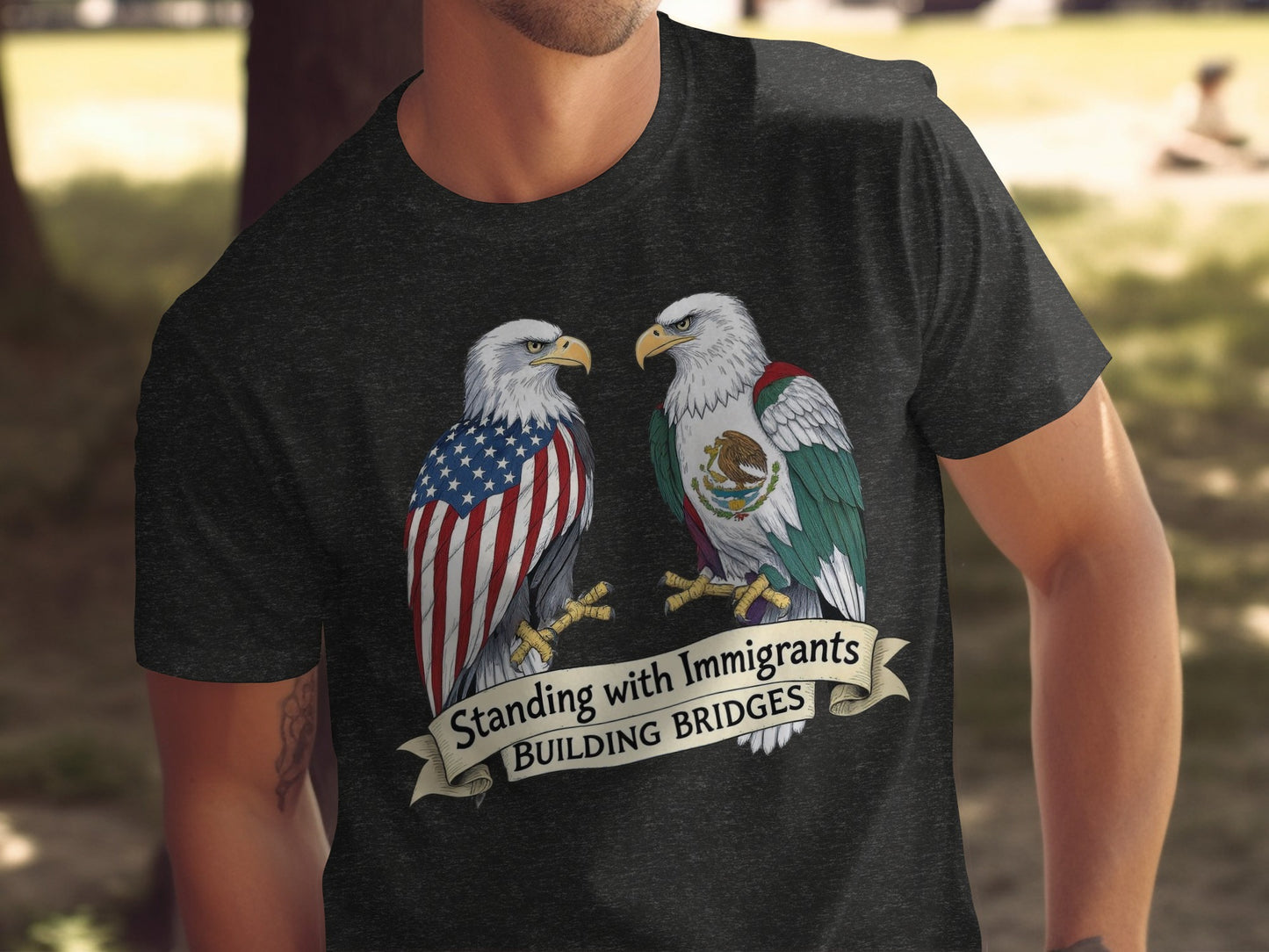 Standing with Immigrants Building Bridges T-shirt product