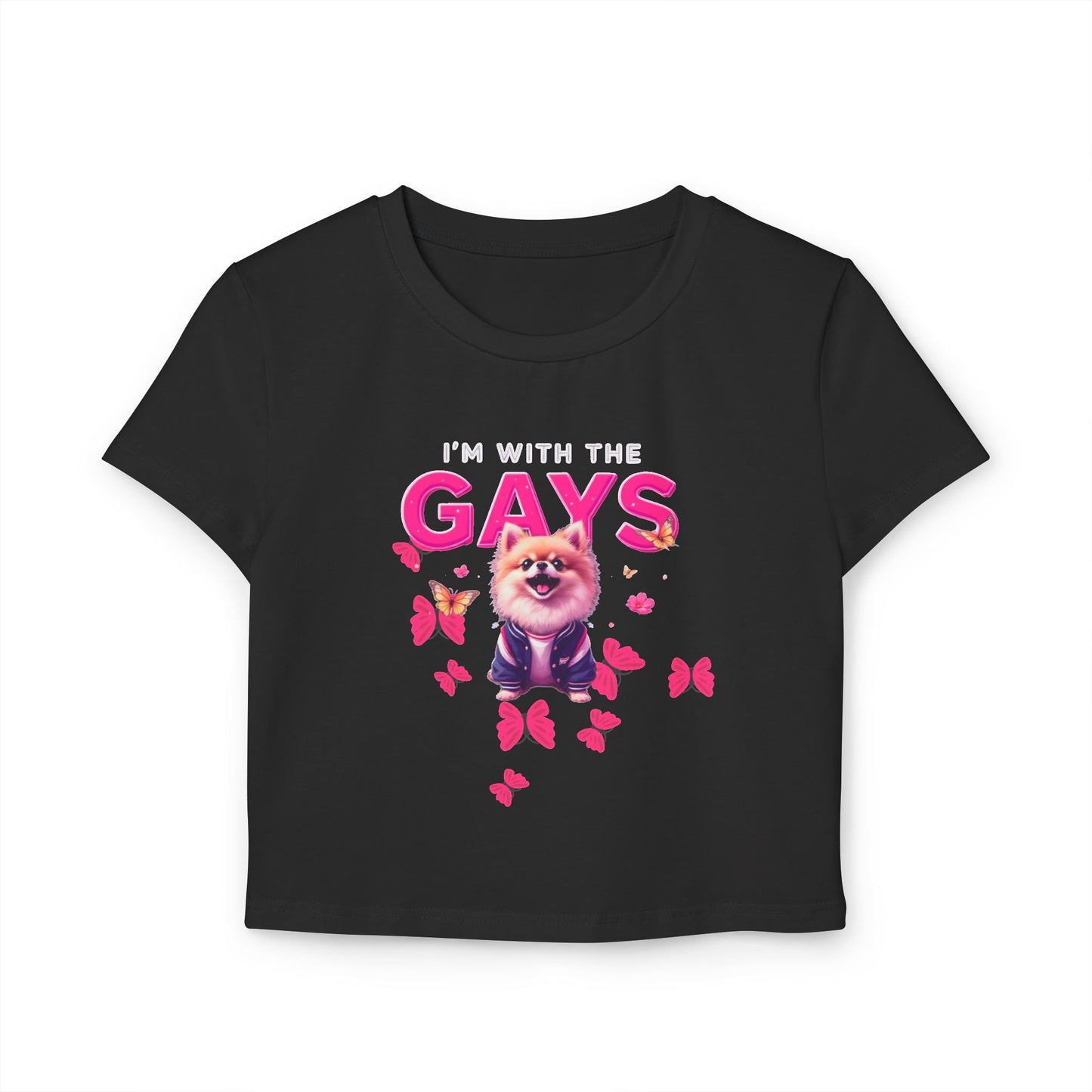 Women's Baby Tee - I'm With The Gays, Fun & Cute LGBTQ+ T-Shirt