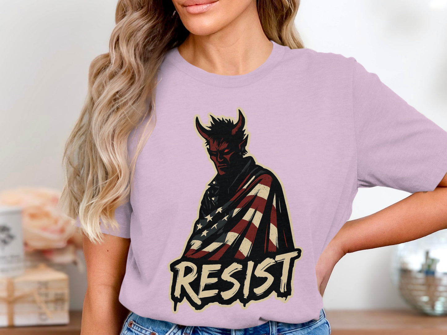 Resist Devil Graphic Short Sleeve T-Shirt product