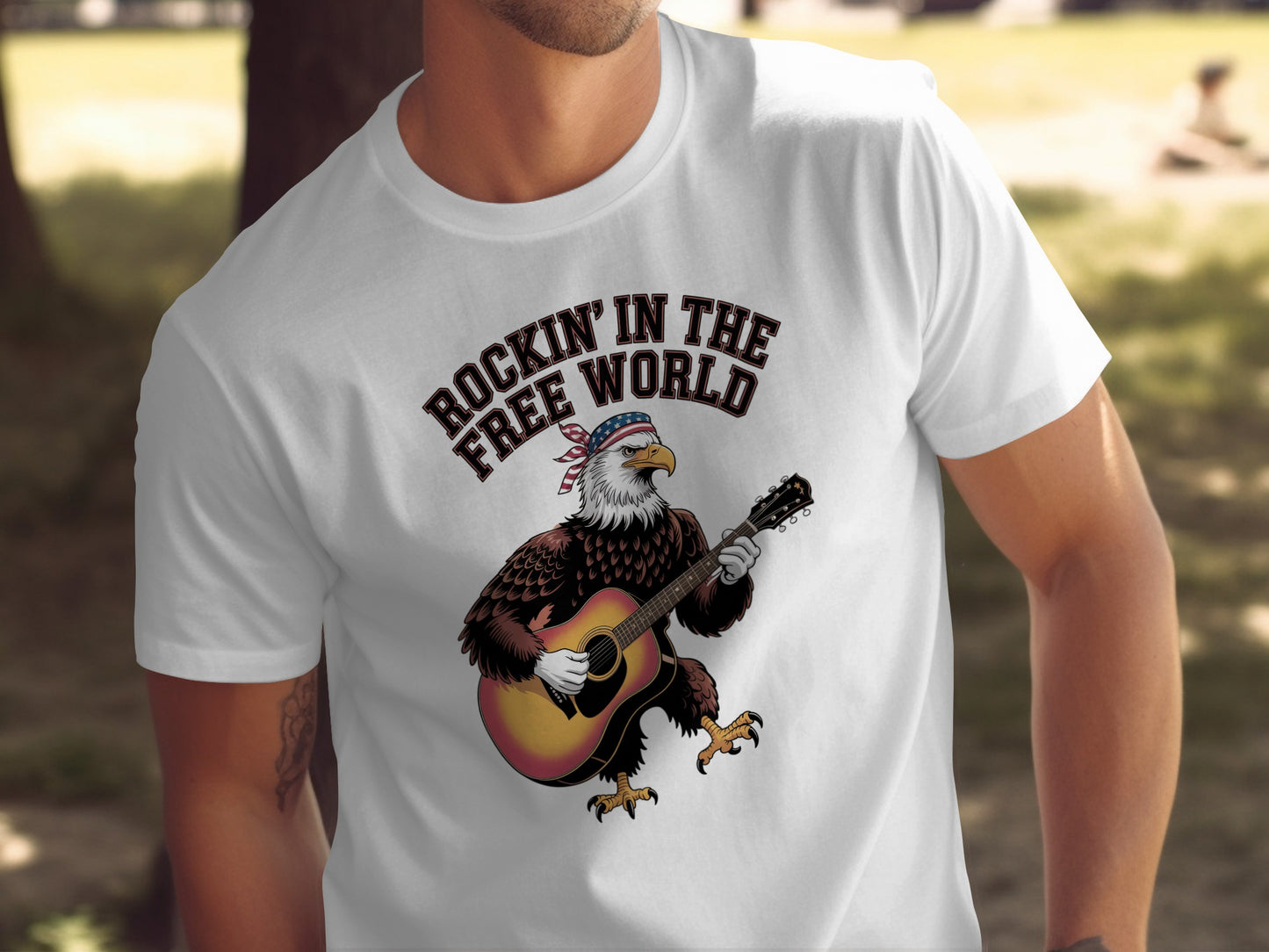 Rockin' in the Free World Eagle Graphic T-Shirt product type