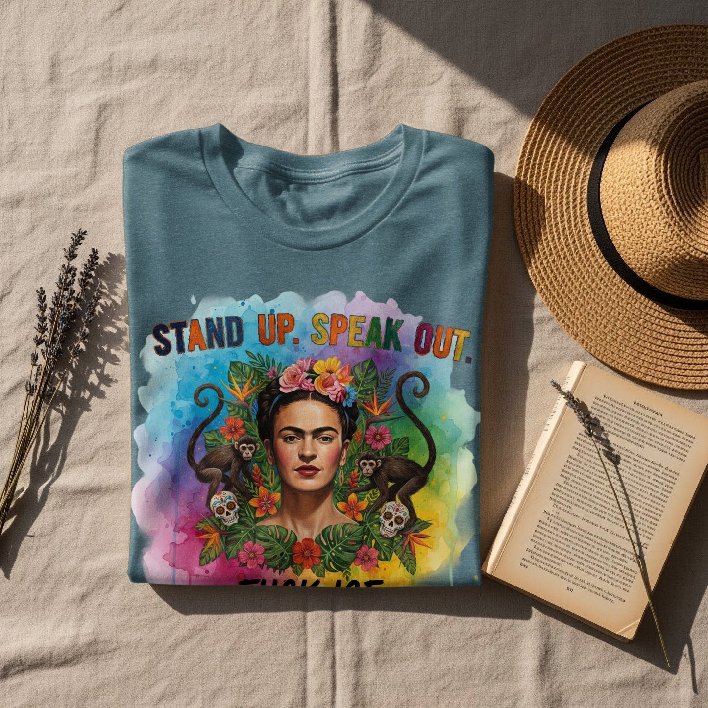 Stand Up Speak Out Colorful Artistic T-shirt product type