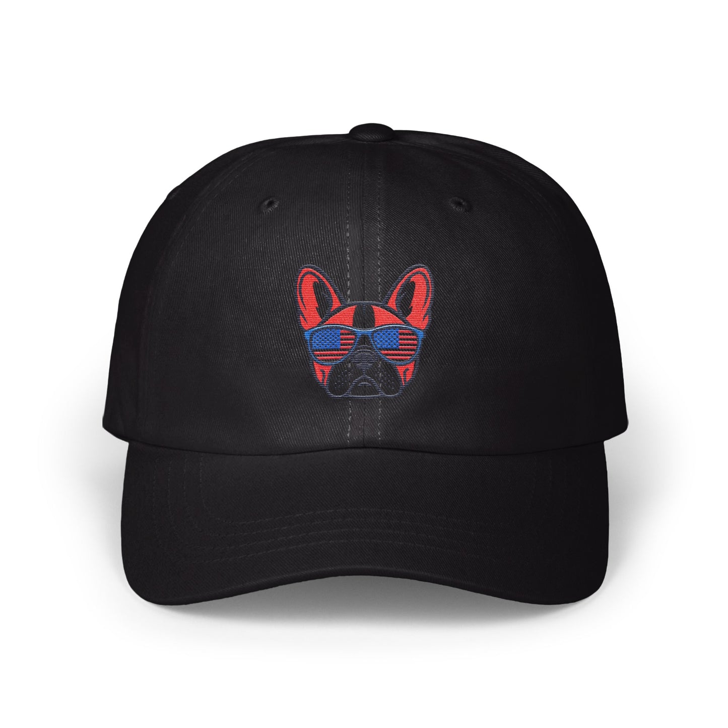 Patriotic French Bulldog Design Embroidered Hat product