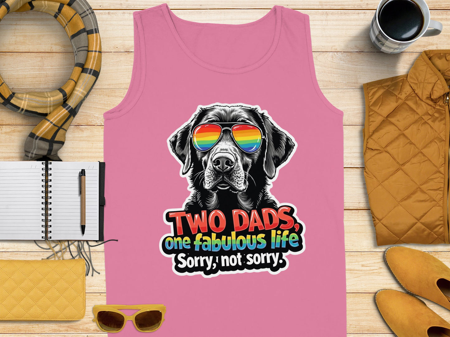 Two Dads One Fabulous Life Funny Tee Shirt product type