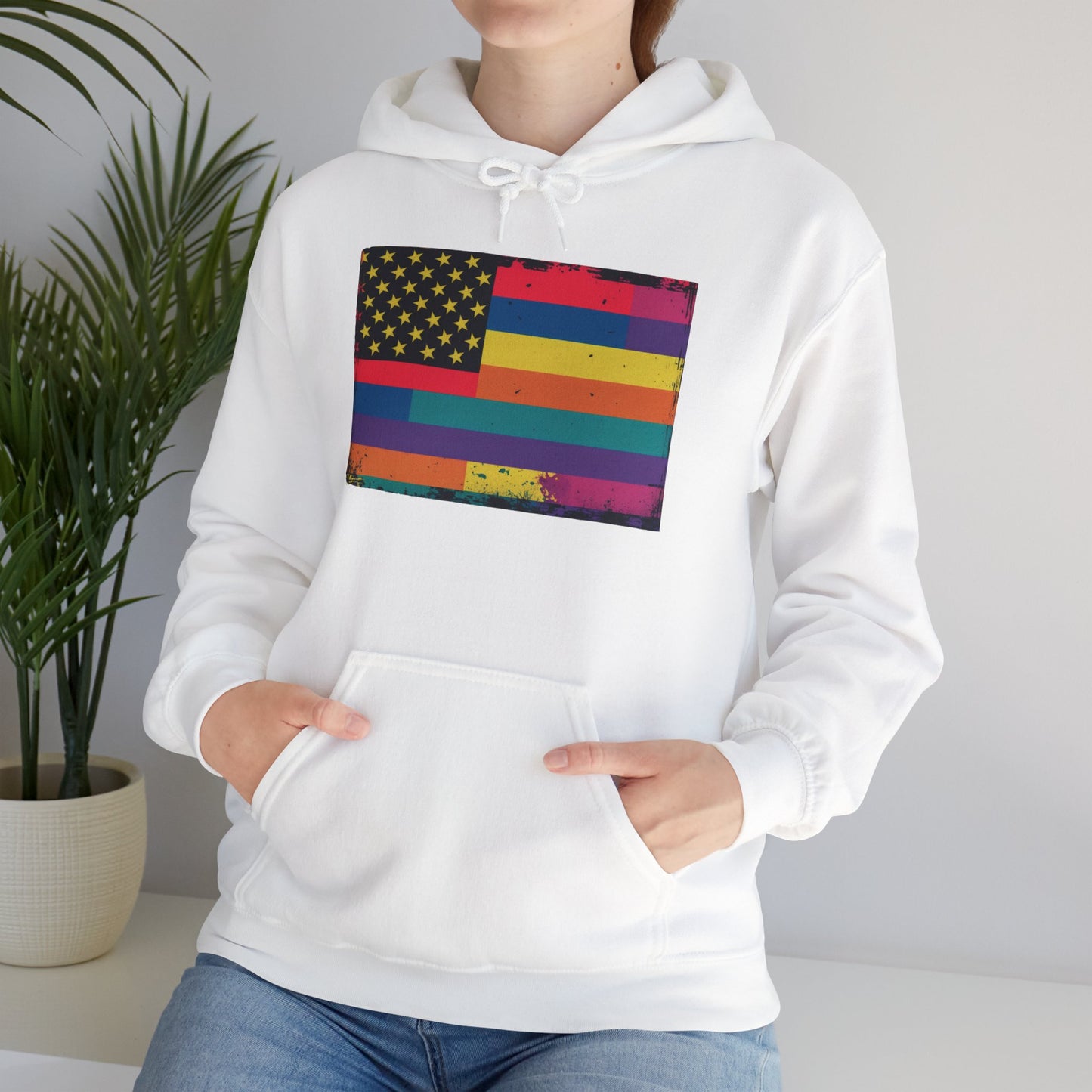 pride hoodie Pride & Patriotism Hoodie | Unisex Heavy Blend™ Sweatshirt