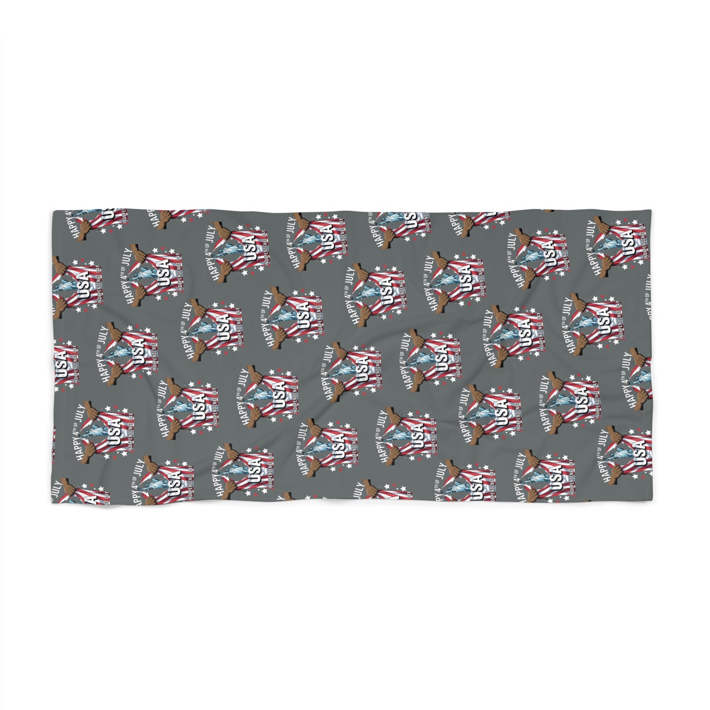4th july Patriotic Beach Towel - Celebrate 4th of July, USA Spirit, Summer Vibes, Beach Essentials, Pool Day, Independence Day Decor