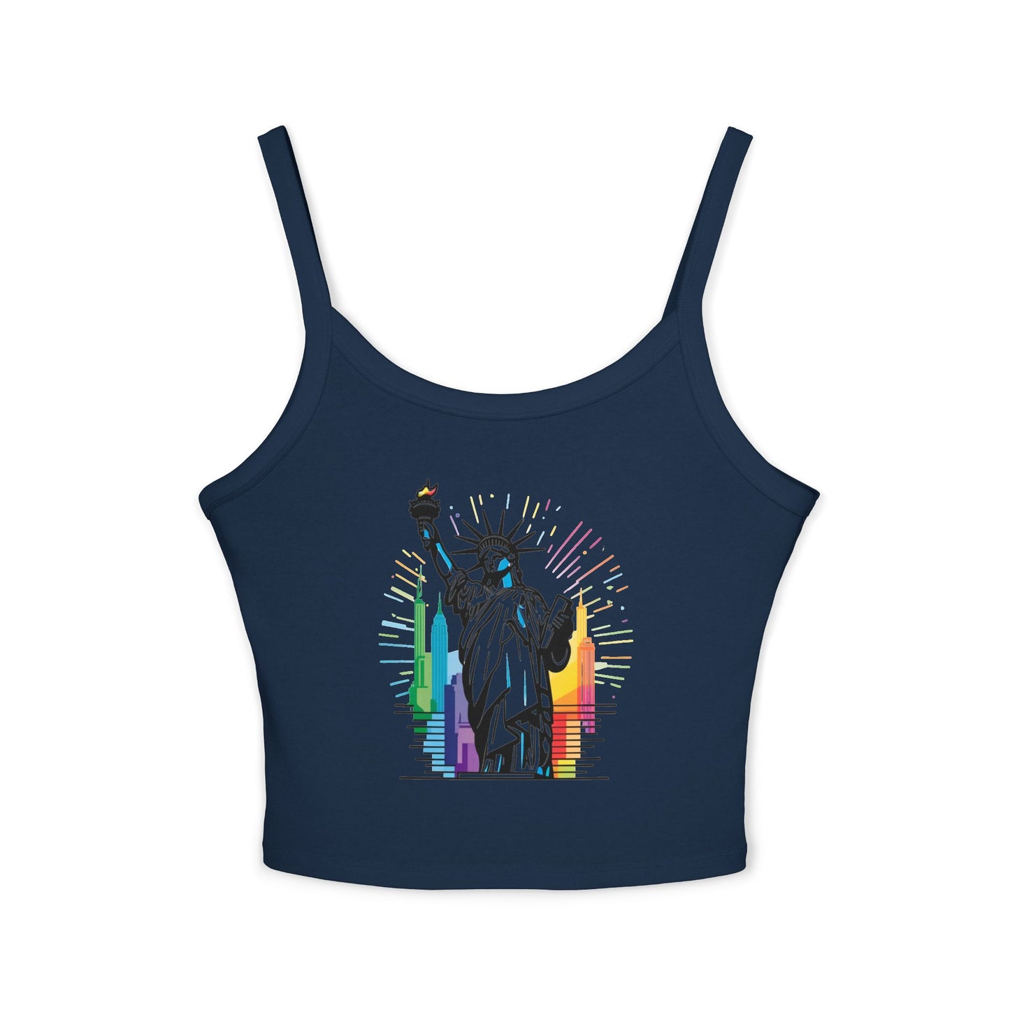 pride tank top Statue of Liberty Women's Spaghetti Strap Tank Top