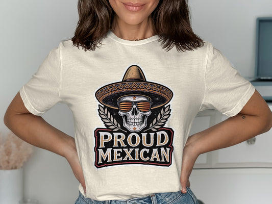 Proud Mexican Skull Design T-Shirt product type