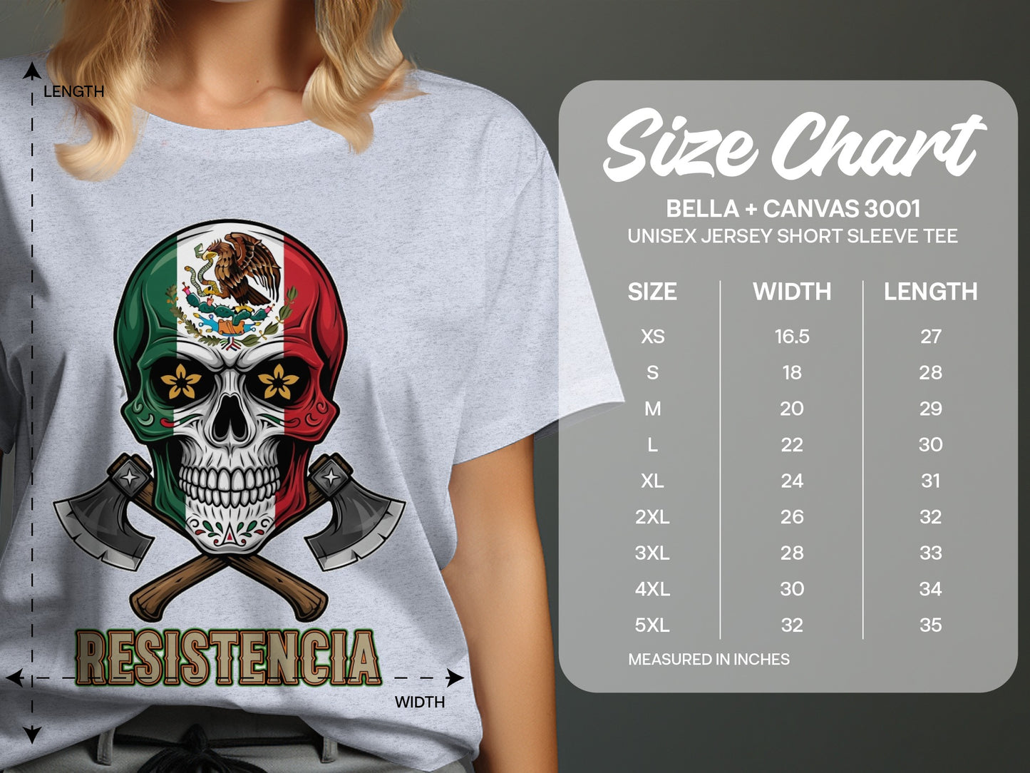 Mexican Skull Axe Printed Unisex Jersey Short Sleeve Tee product type