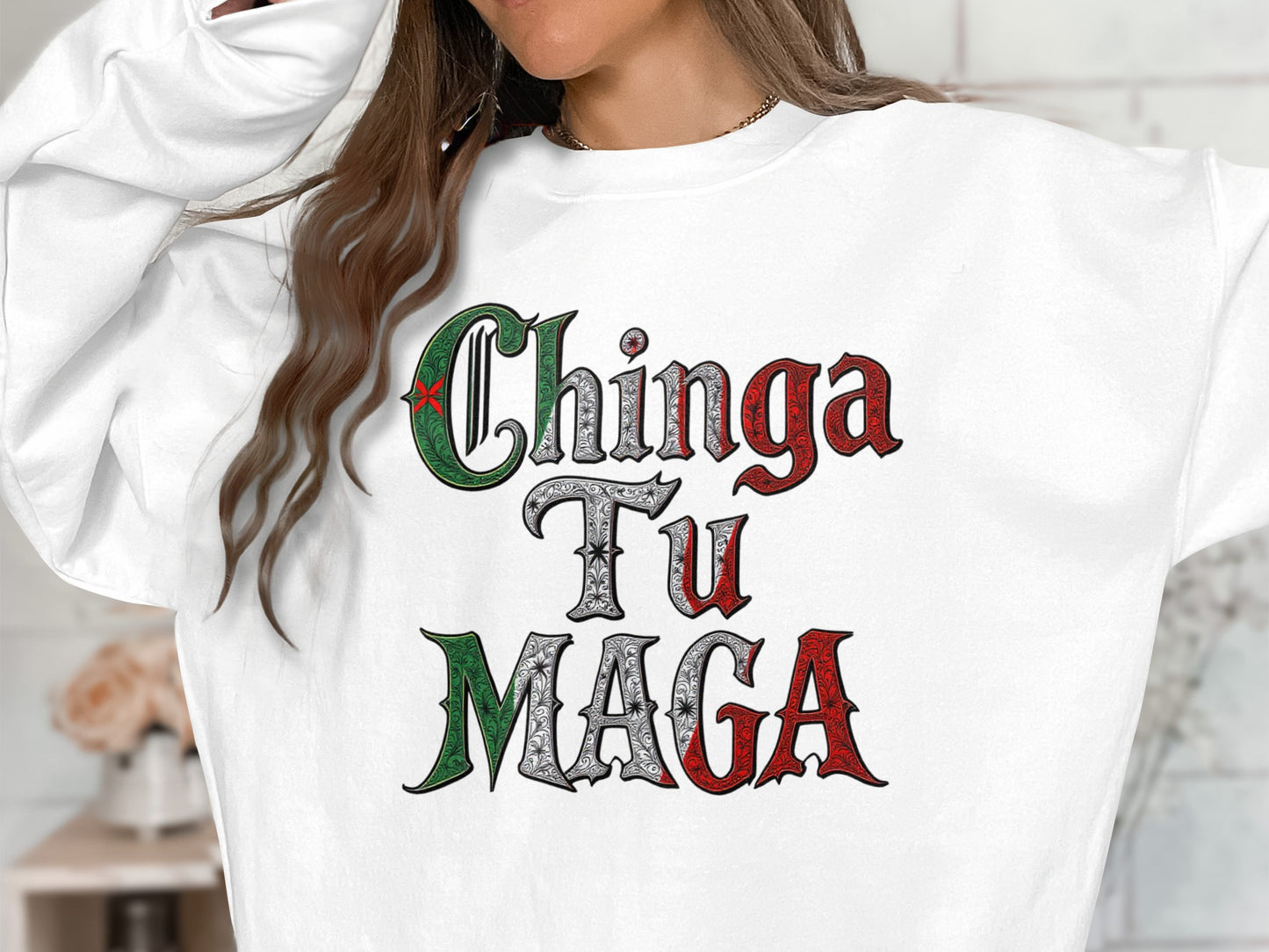 Chinga Tu Maga Graphic Statement Top product