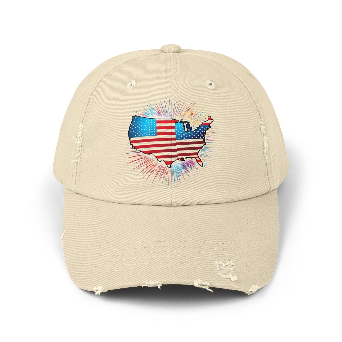 Unisex Distressed Cap with Texas Flag Design - Perfect for Festivals and Casual Outings