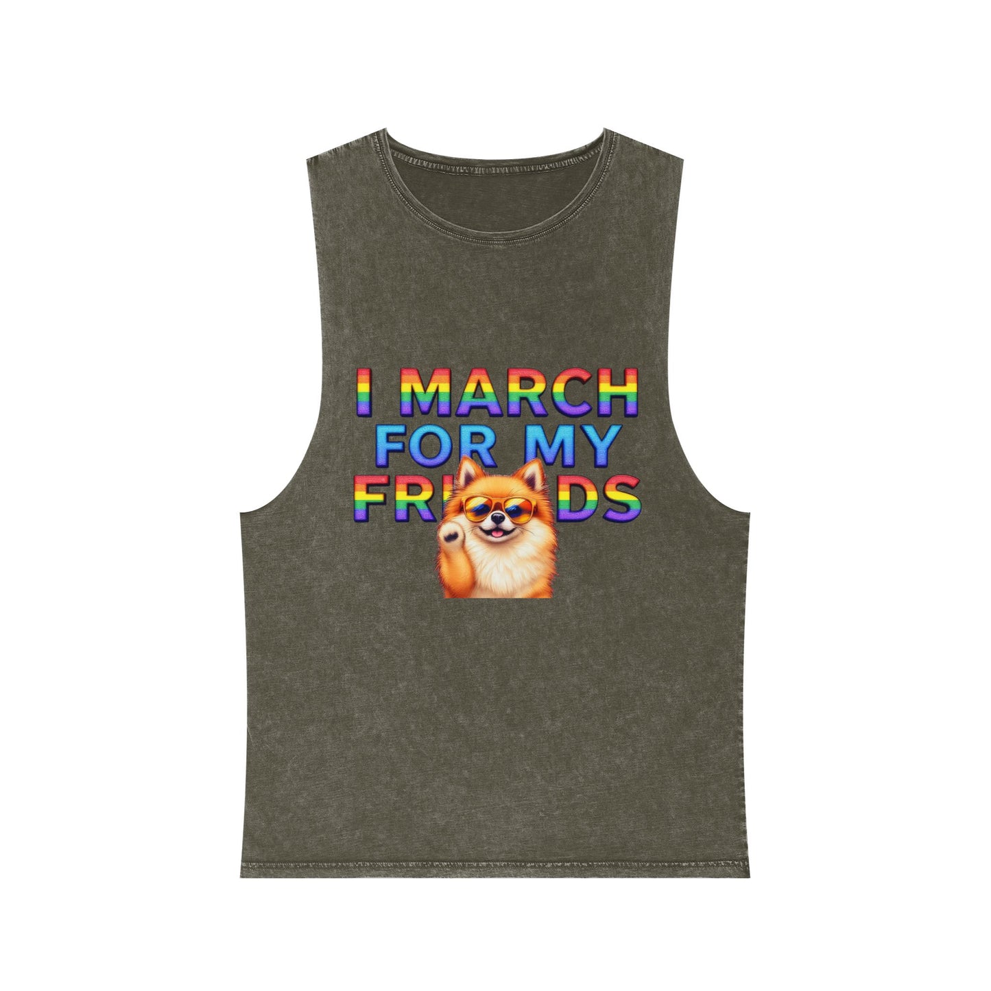 Pride Graphic Tank Top - I March for My Friends