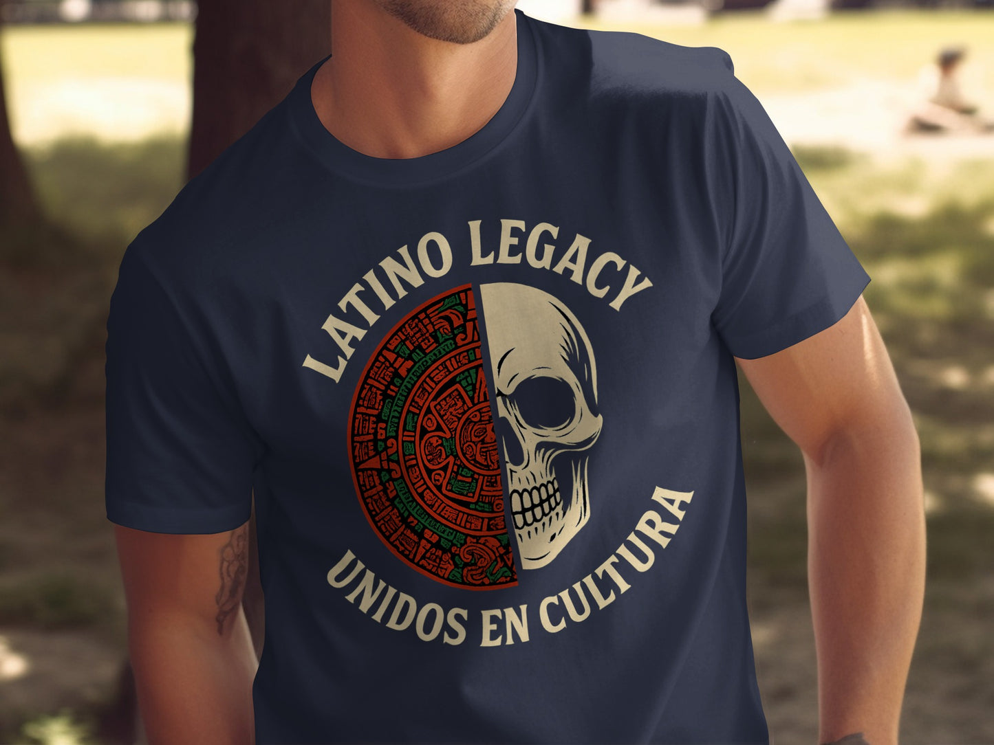 Latino Legacy Unidos En Cultura Skull T-Shirt product