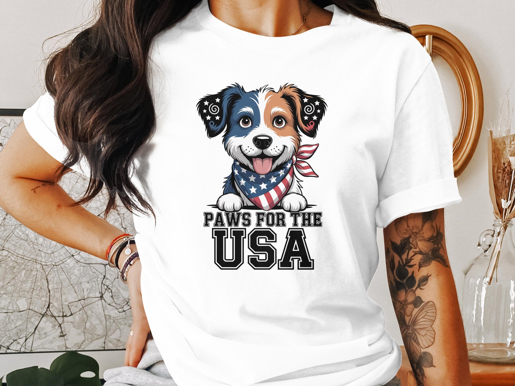 Adorable Patriotic Paws For The USA Clothing product