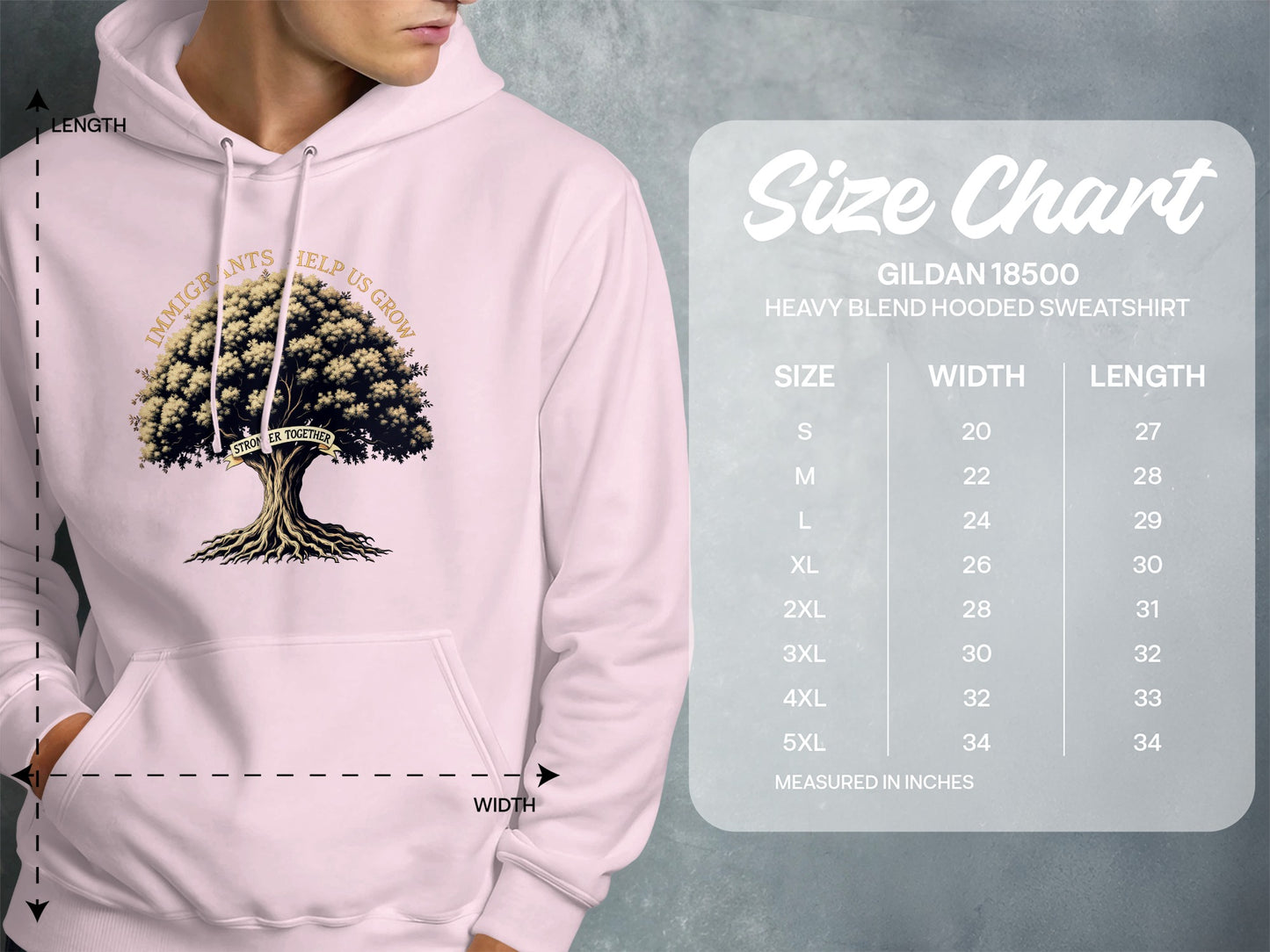 Immigrants Help Us Grow Heavy Blend Hooded Sweatshirt product
