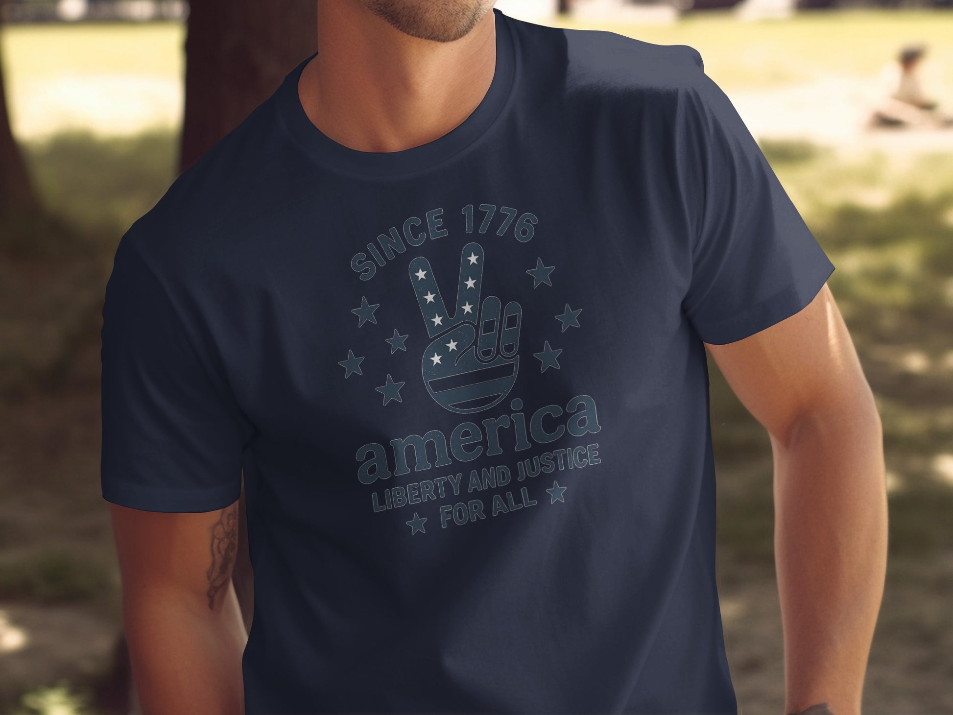 Peace Hand America Liberty Justice For All T-shirt product