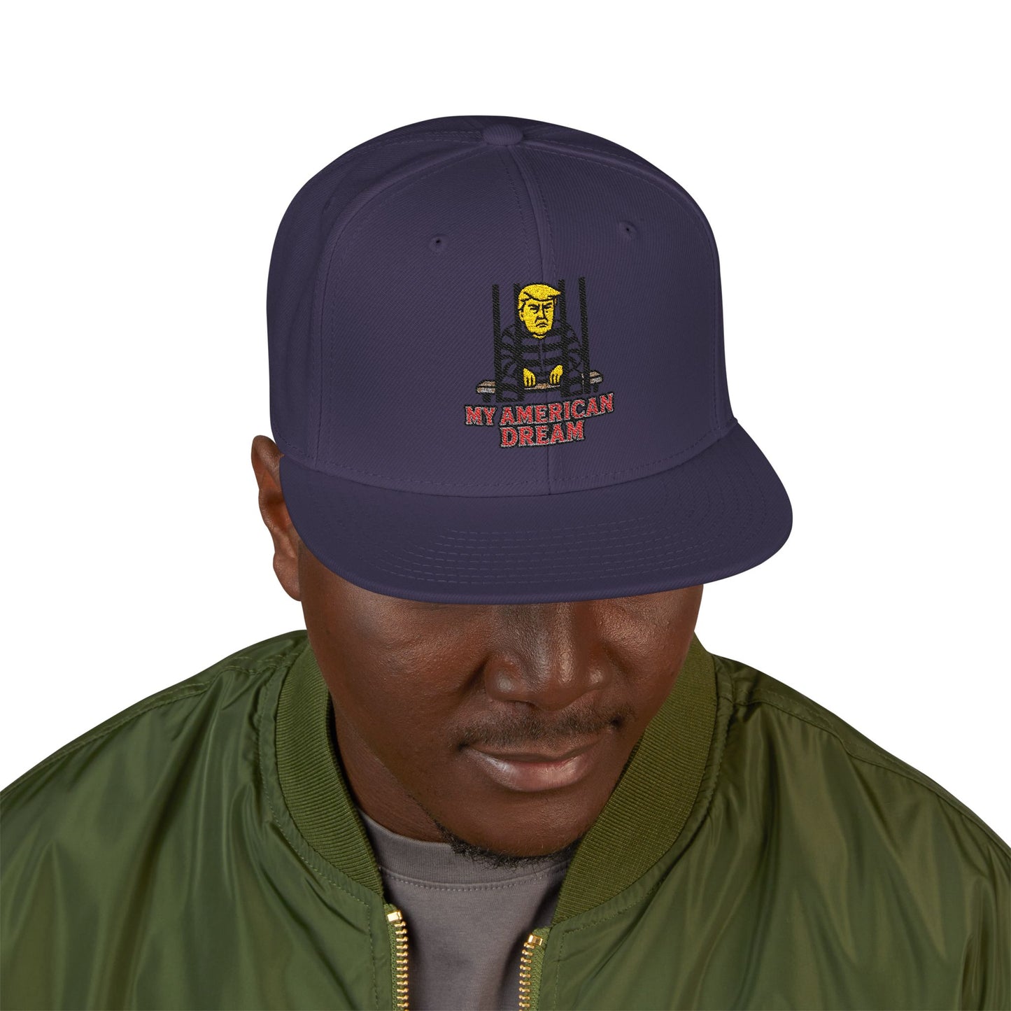 Anti Trump Hat, My American Dream Embroidered Snapback Hat - Stylish Cap for Everyday Wear, Perfect for Casual Outings, Birthdays, Streetwear Fashion, Gift for Him/Her