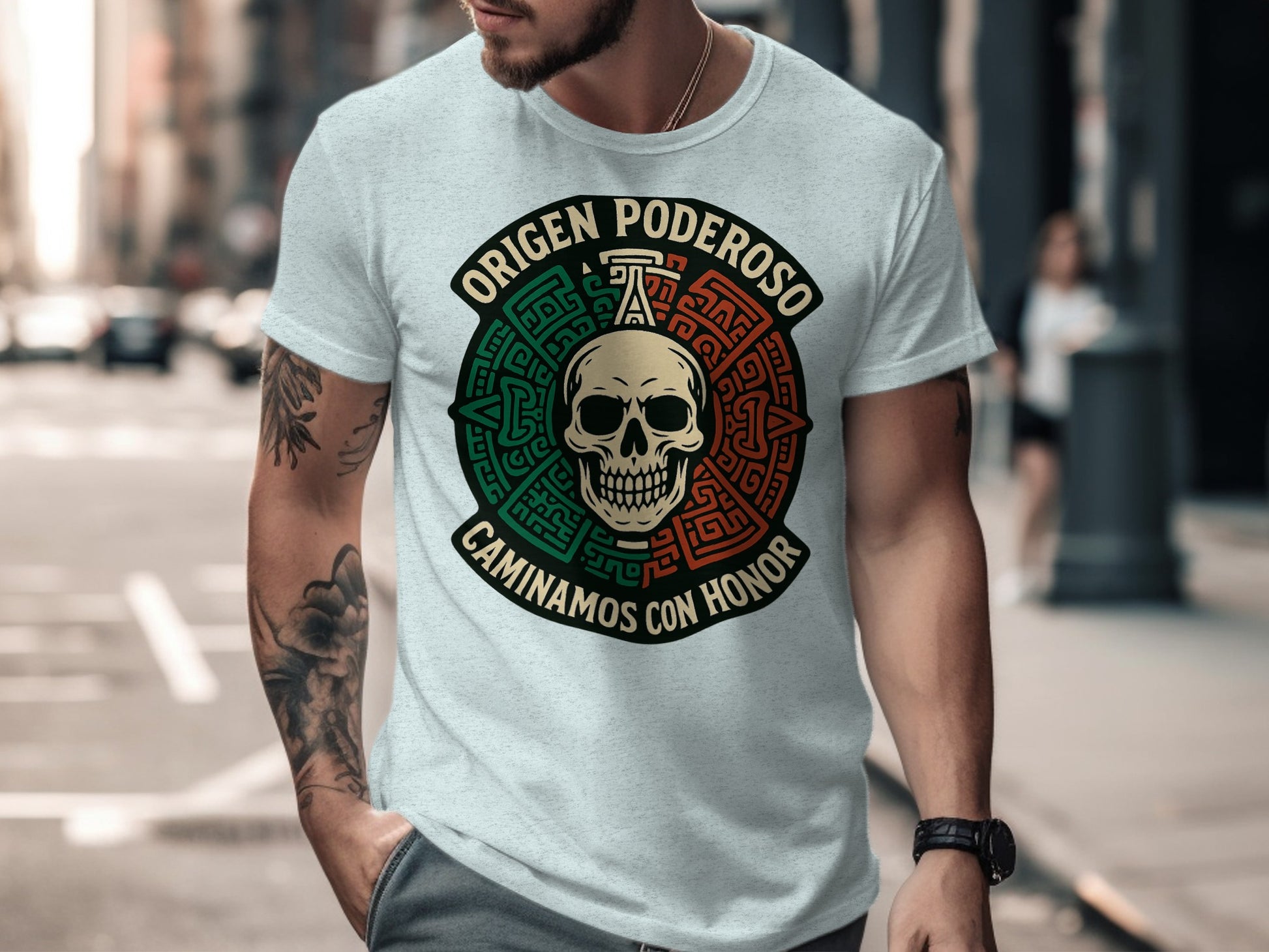 Origen Poderoso Caminamos Con Honor Skull T-shirt product type
