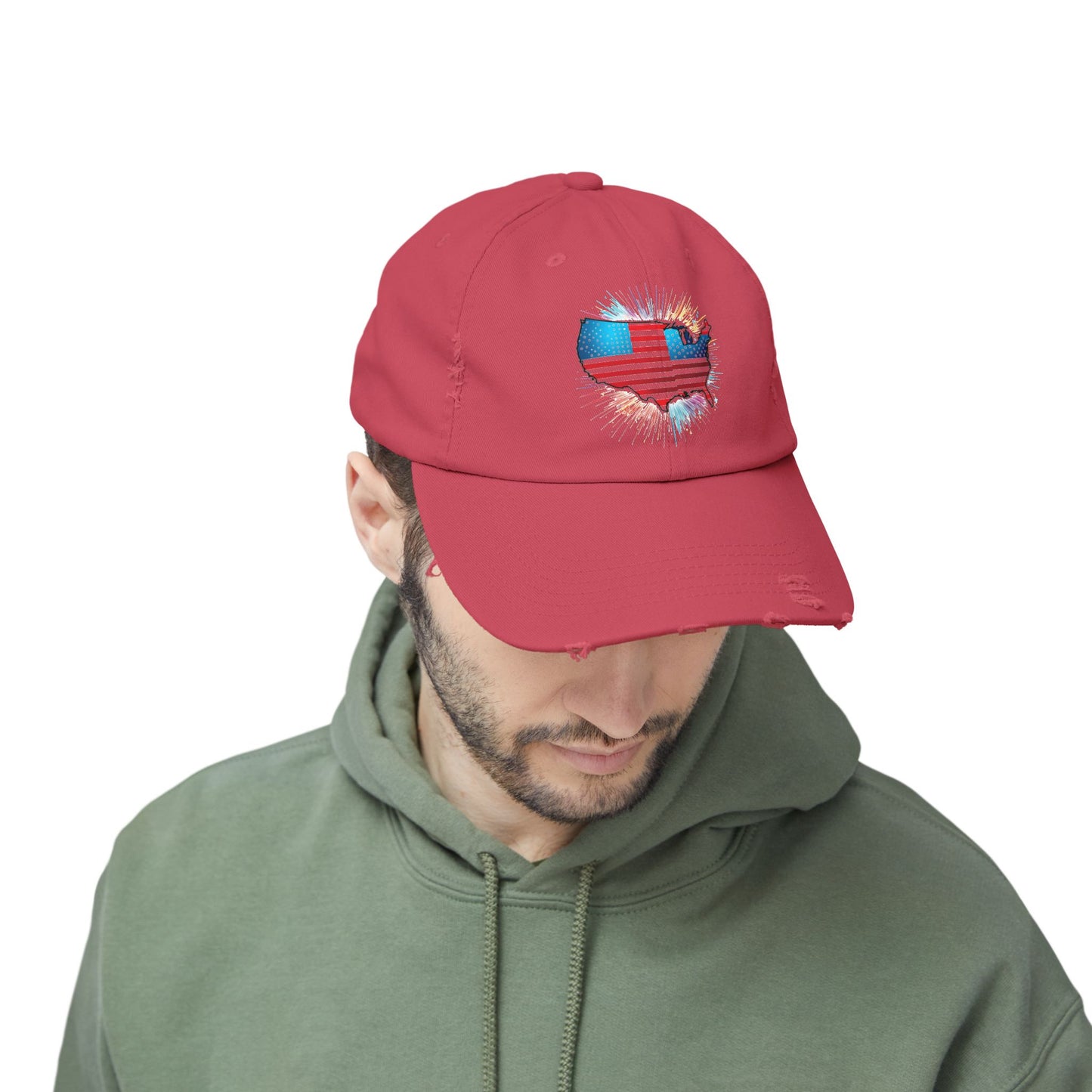 Unisex Distressed Cap with Texas Flag Design - Perfect for Festivals and Casual Outings