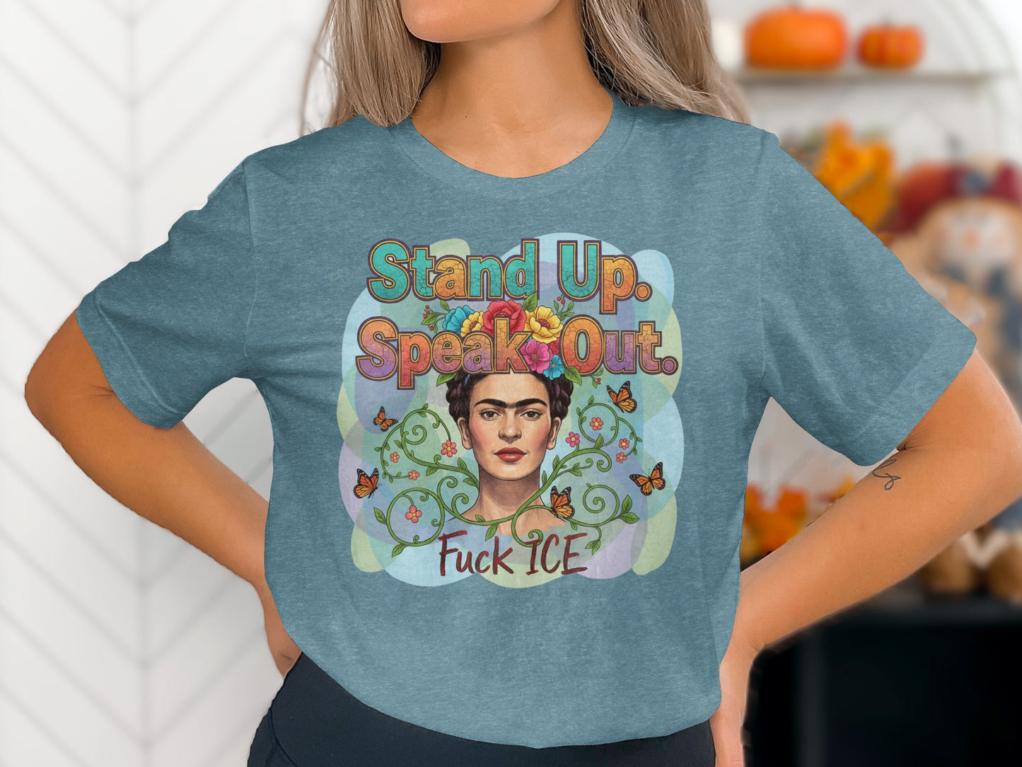 Stand Up Speak Out Fuck ICE Statement T-Shirt product