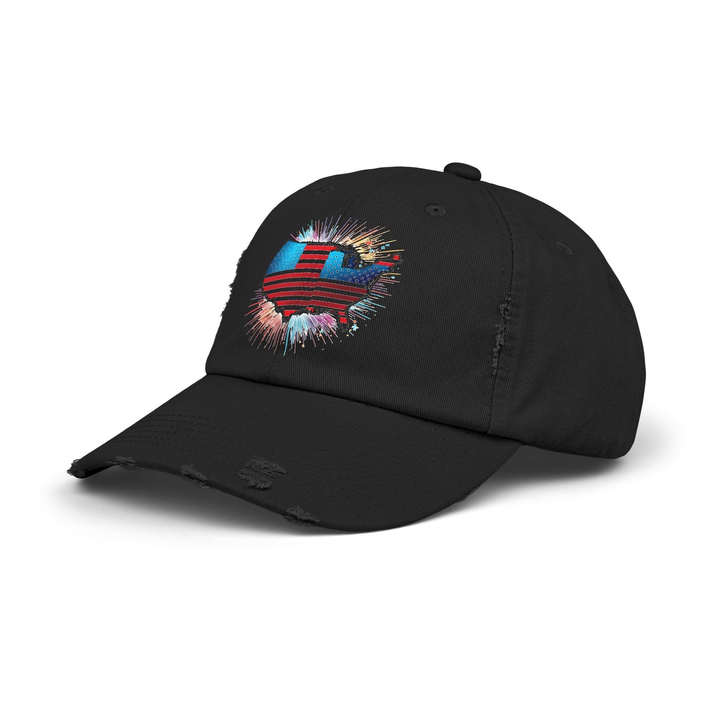 Unisex Distressed Cap with Texas Flag Design - Perfect for Festivals and Casual Outings