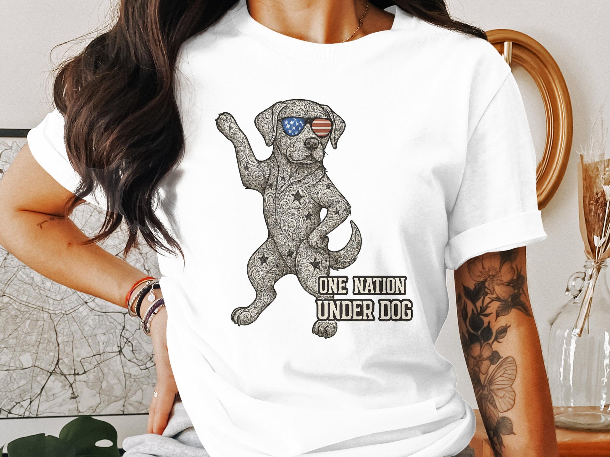 One Nation Under Dog Graphic Tee Shirt Product Type