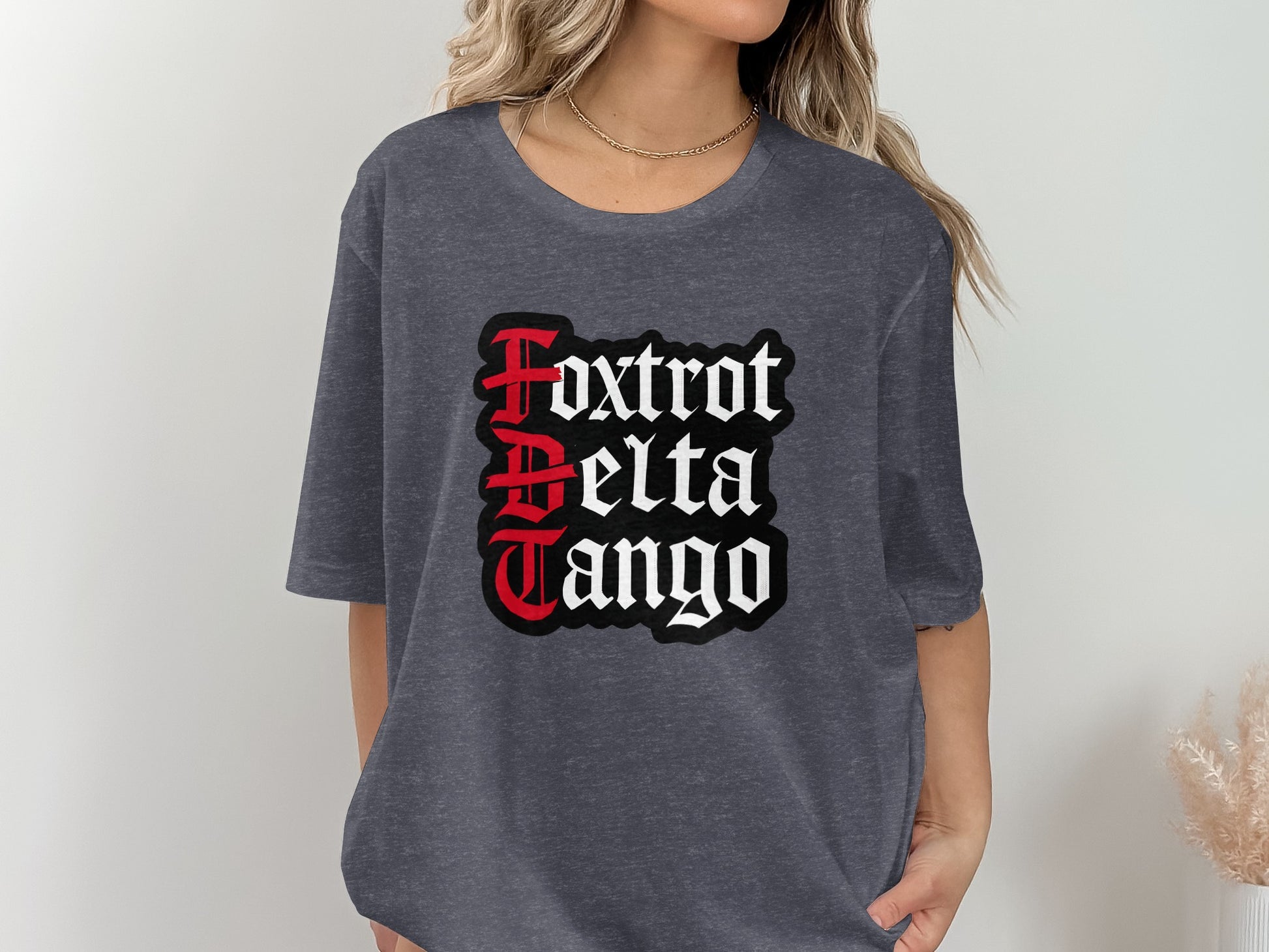 Graphic Foxtrot Delta Tango Lettering Shirt product