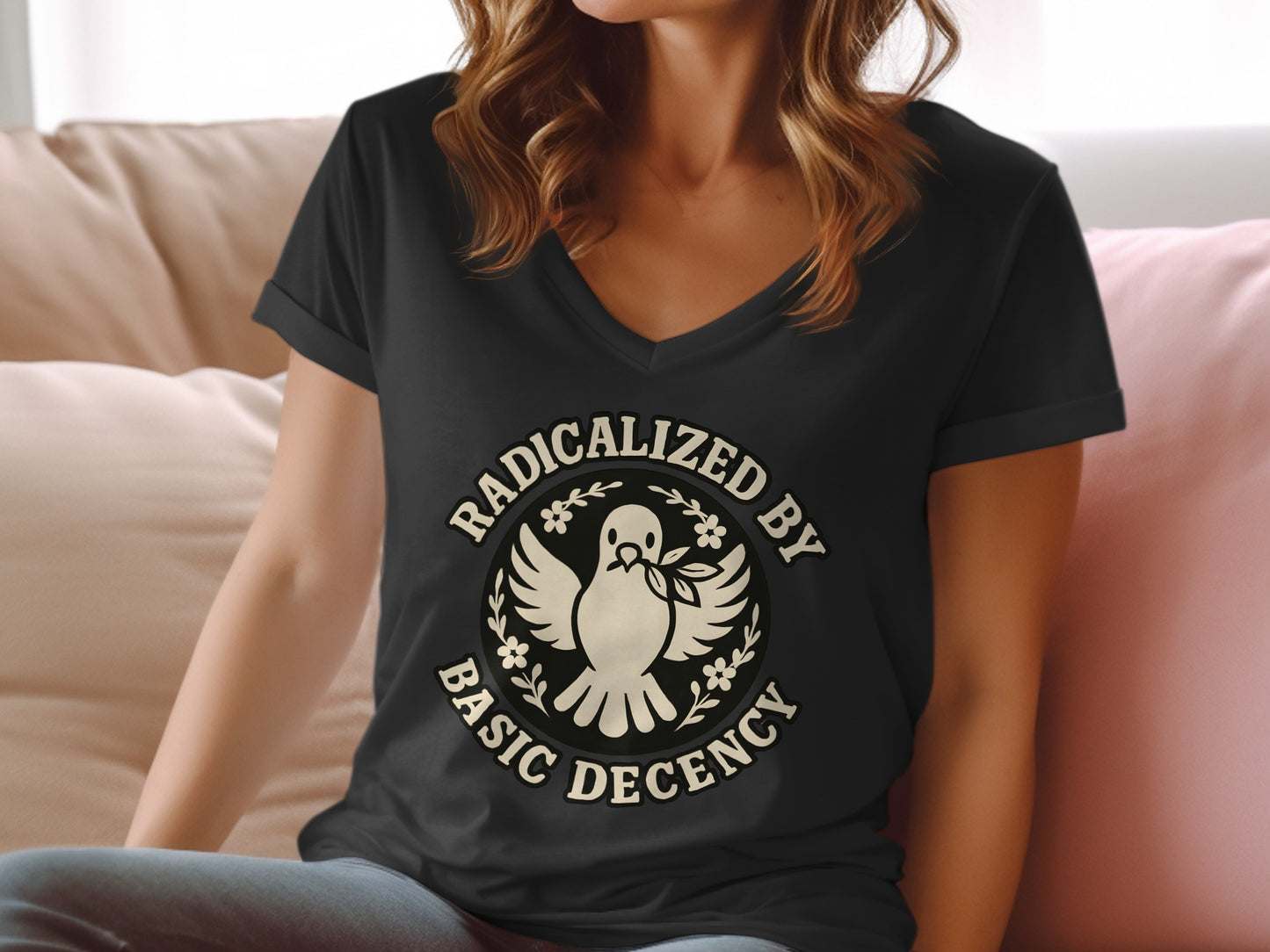 Radicalized By Basic Decency Graphic Unisex T-shirt