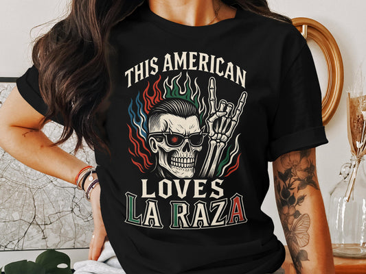 This American Loves La Raza Graphic T-Shirt product
