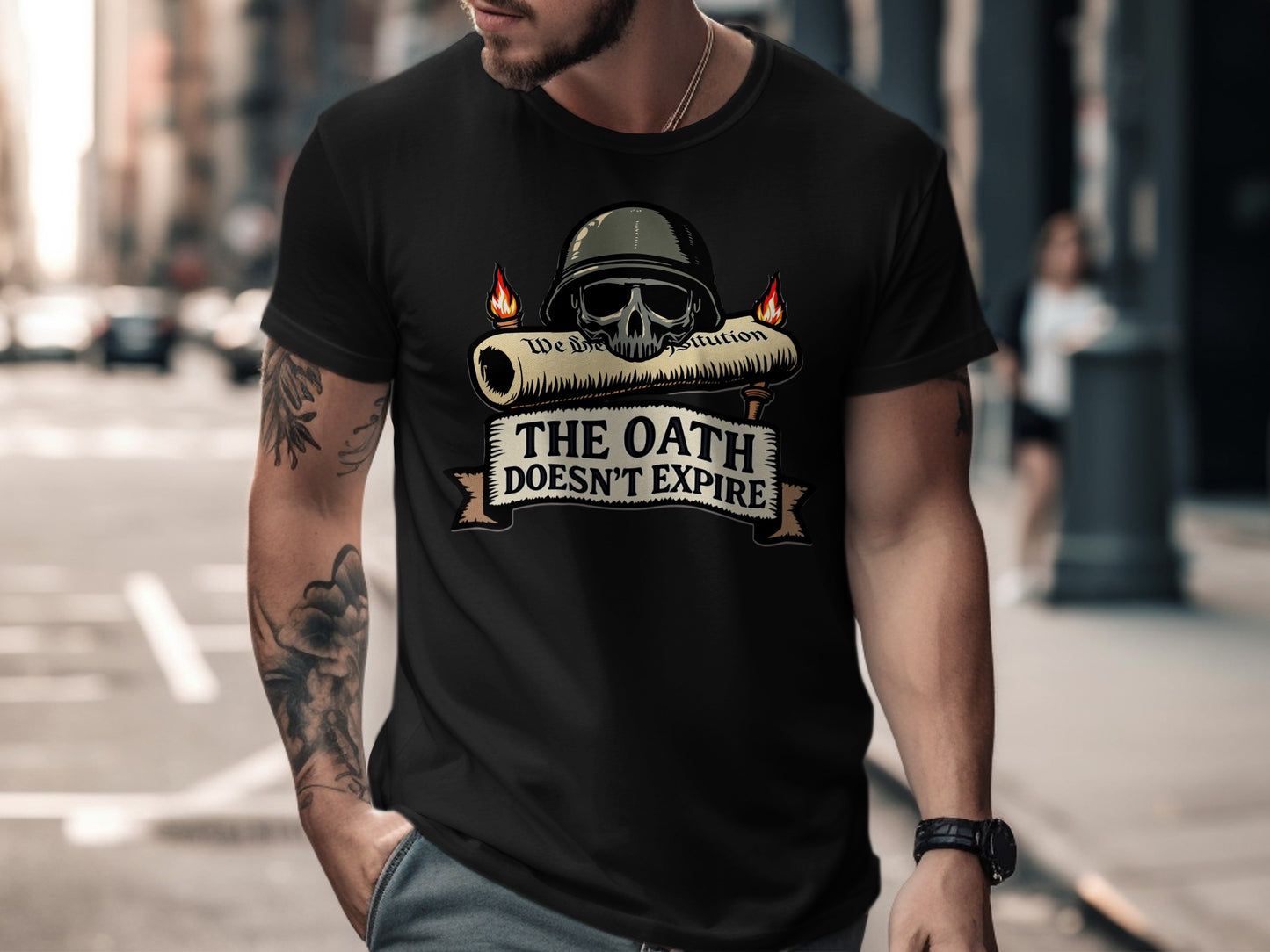 The Oath Doesn't Expire Military-Themed T-shirt