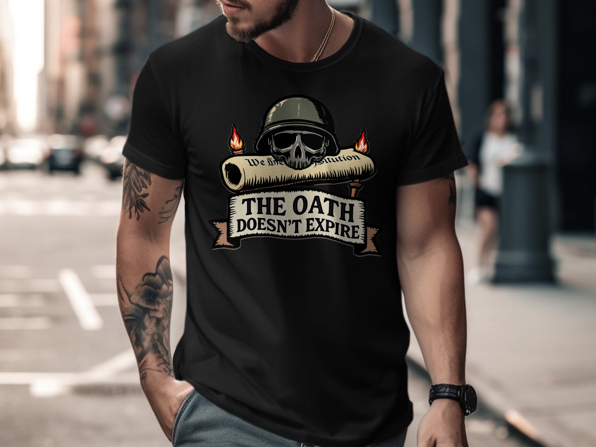 The Oath Doesn't Expire Military-Themed T-shirt