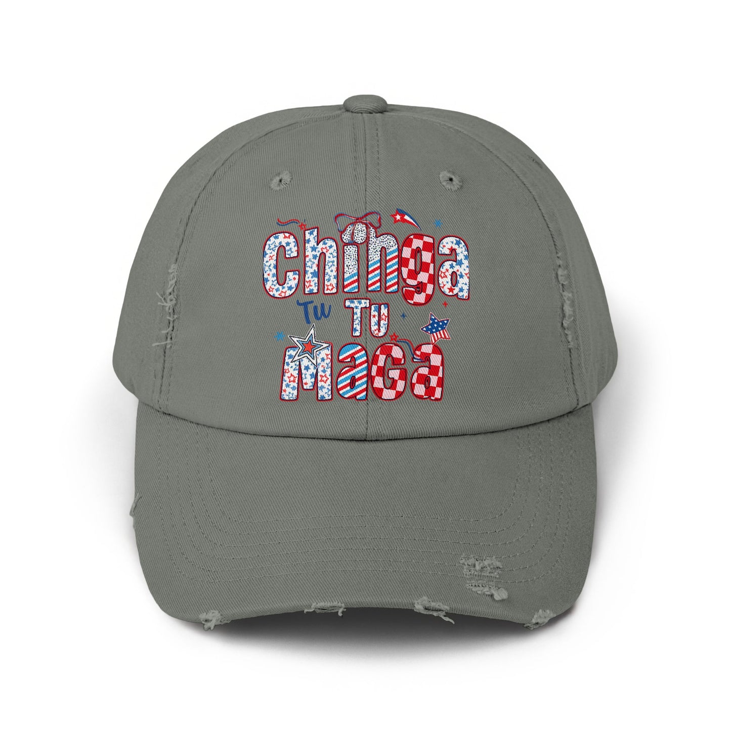 Chinga Tu Maga Distressed Dad Hat Adjustable Cap product