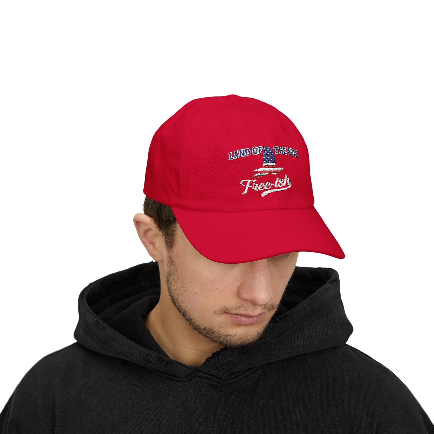 4th of July Embroidery Hat 'Land of the Free' Design | Patriotic Hat, Gift for Dads, Casual Wear, Freedom Cap, Summer Accessory