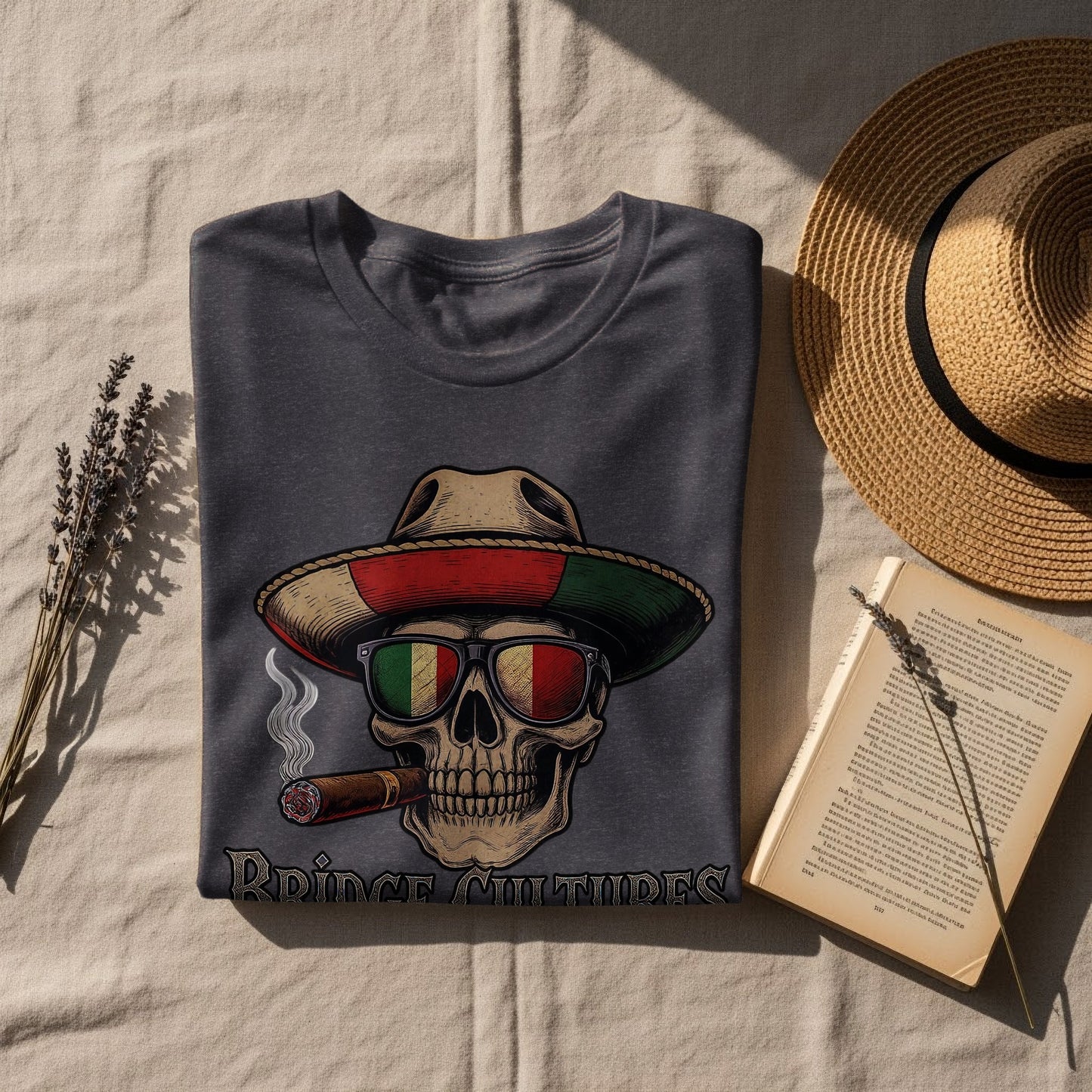 Stylish Skull with Hat Printed T-Shirt Unique Product