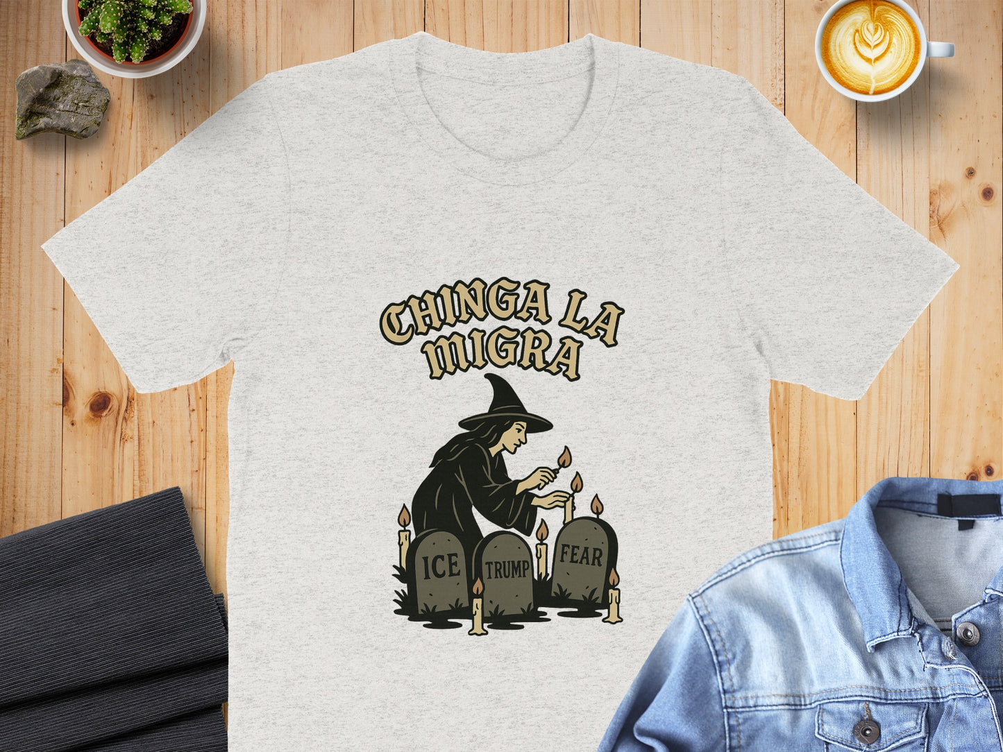 Witch Design Chinga La Migra Graphic T-Shirt product