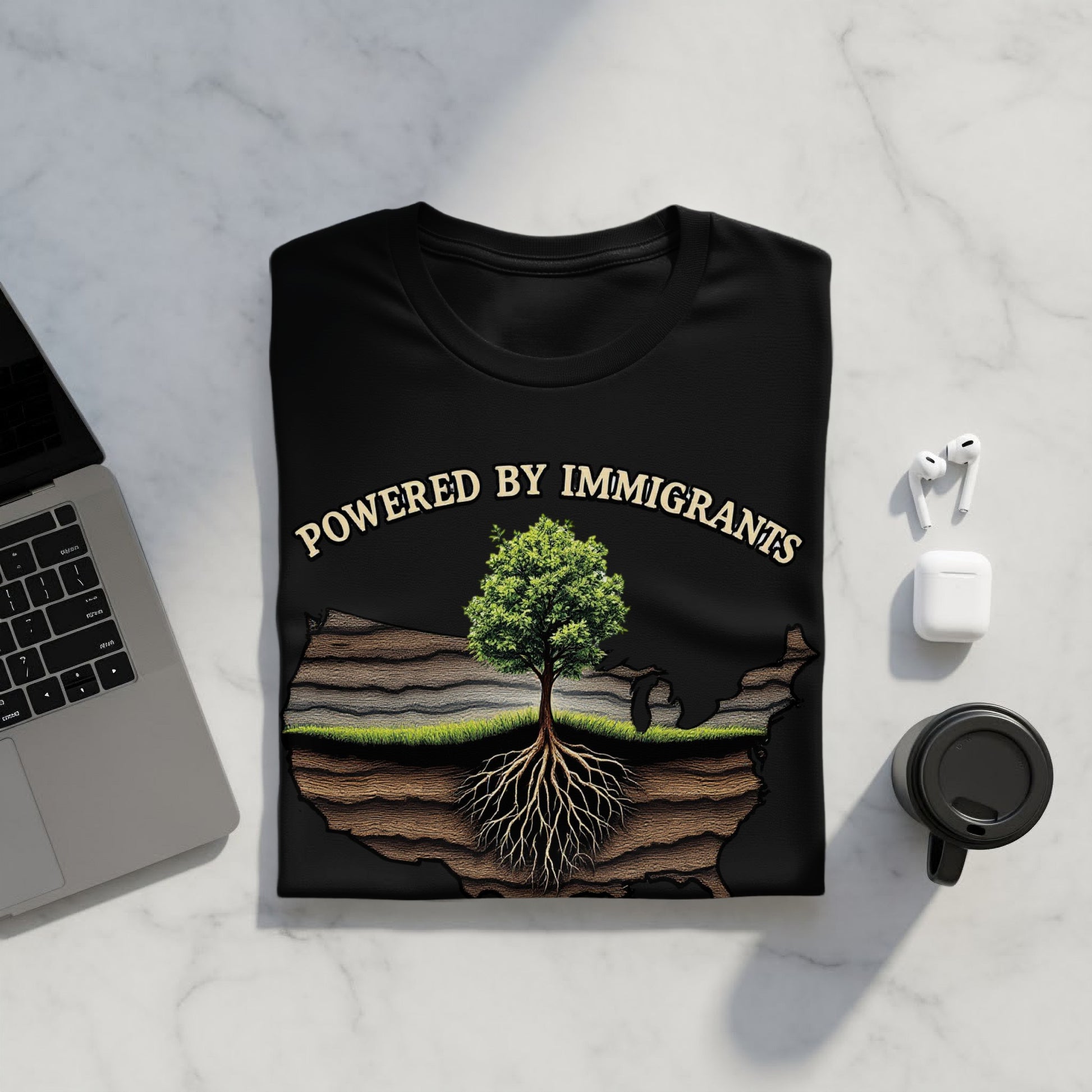 Powered by Immigrants Graphic T-shirt product