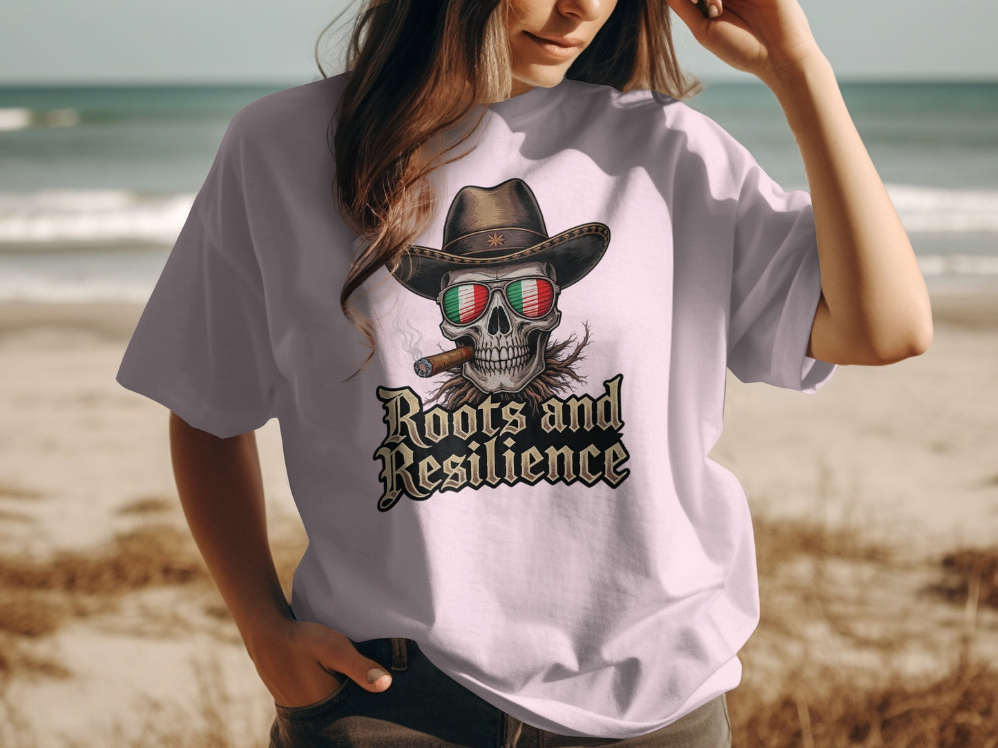 Roots and Resilience Skull Graphic T-shirt product