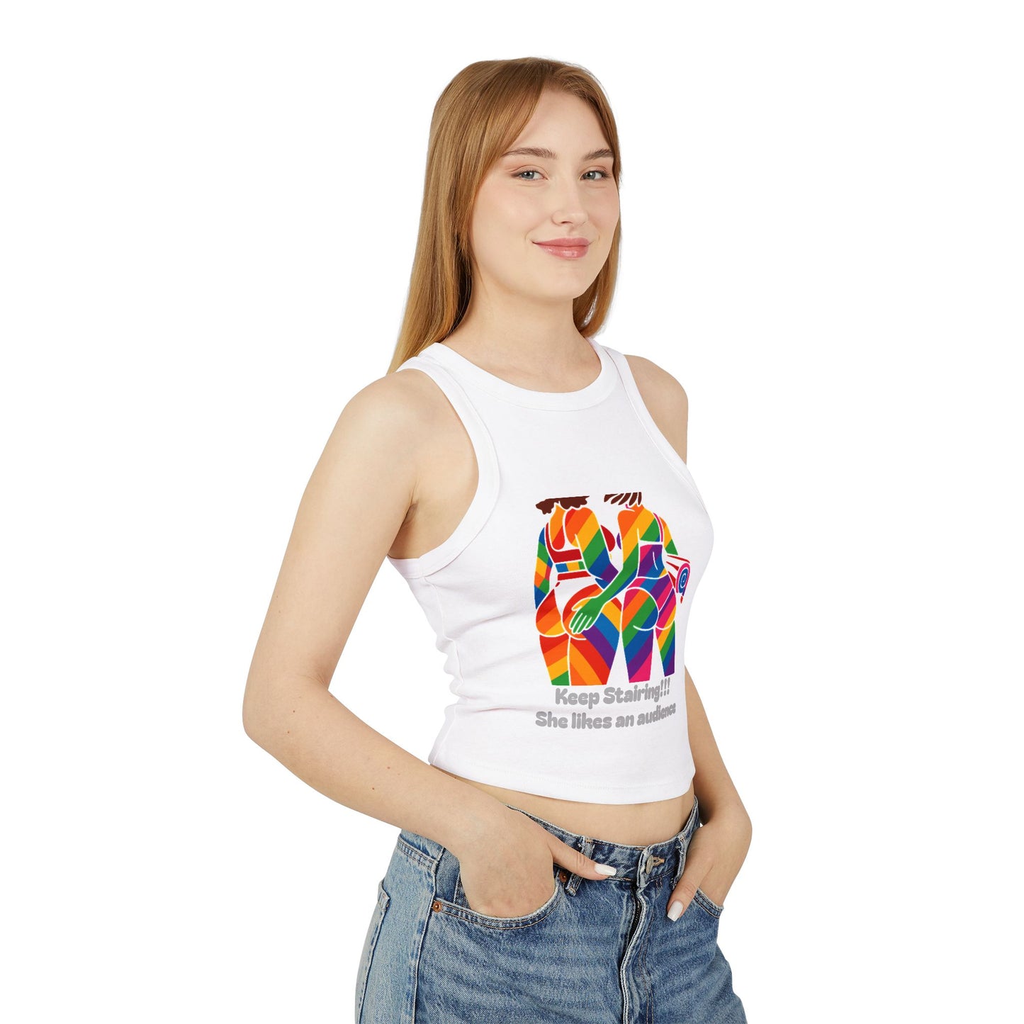 Pride tank top Vibrant Art Racerback Tank, Colorful Summer Top, LGBTQ+ Pride Apparel, Festival Wear, Casual Summer Outfit, Unique Gift Idea