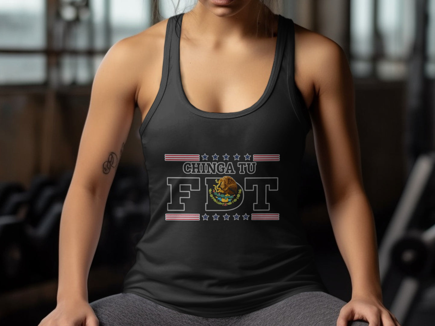 Chinga Tu FU** Motivational Gym Workout Tank product