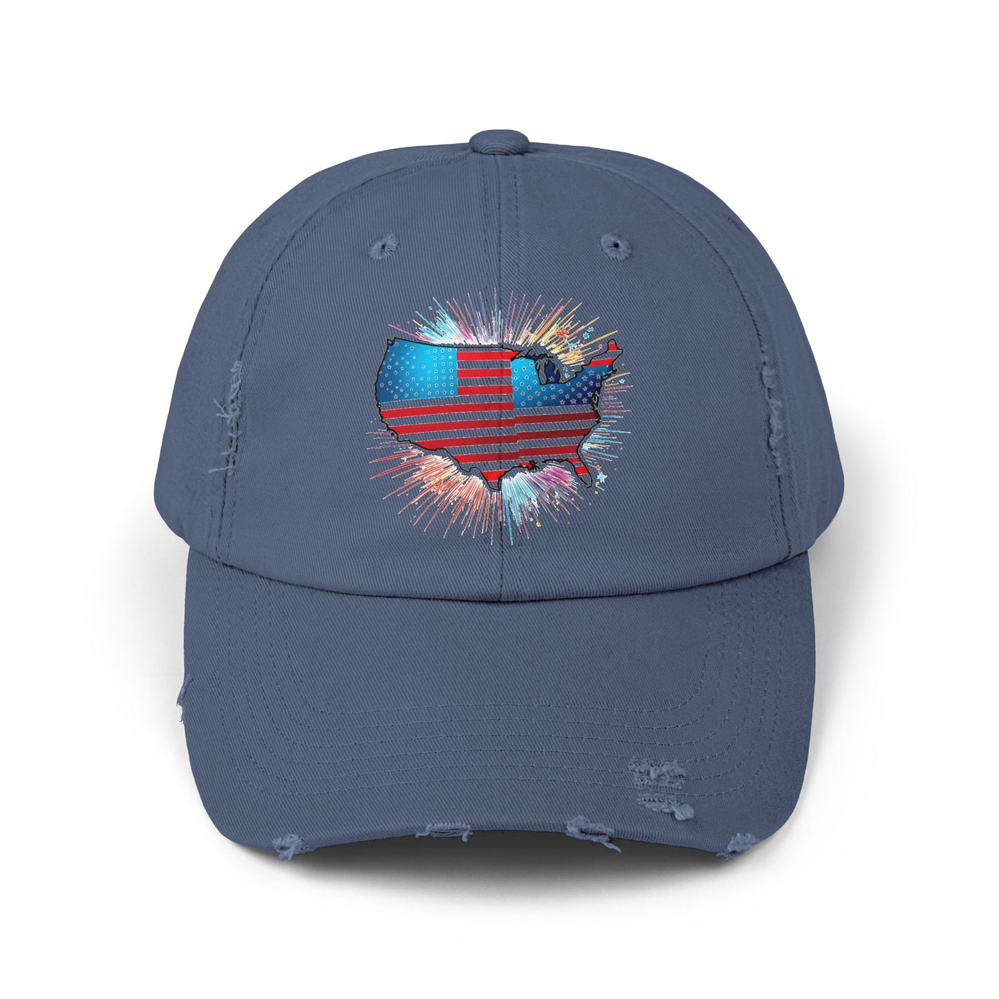 Unisex Distressed Cap with Texas Flag Design - Perfect for Festivals and Casual Outings