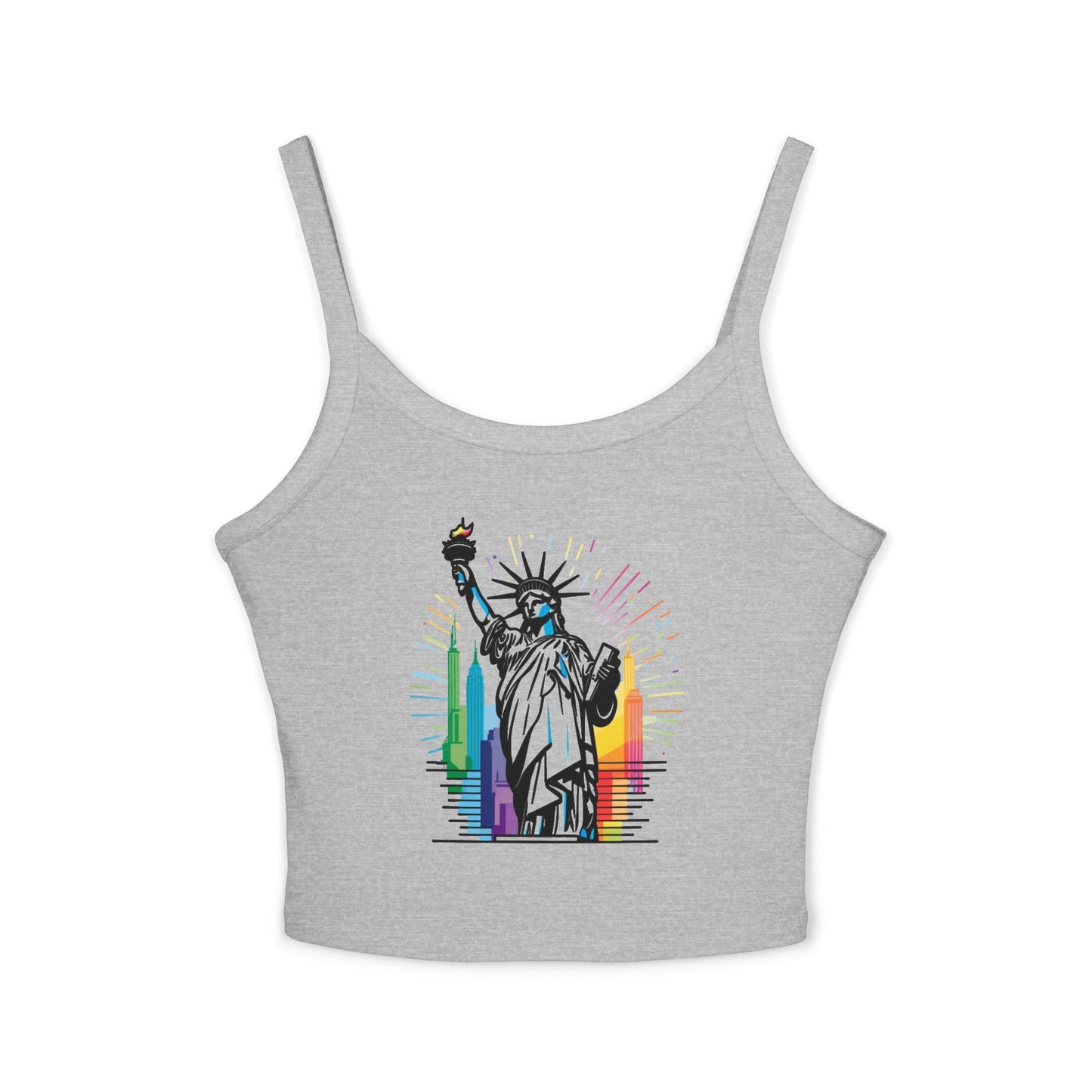pride tank top Statue of Liberty Women's Spaghetti Strap Tank Top