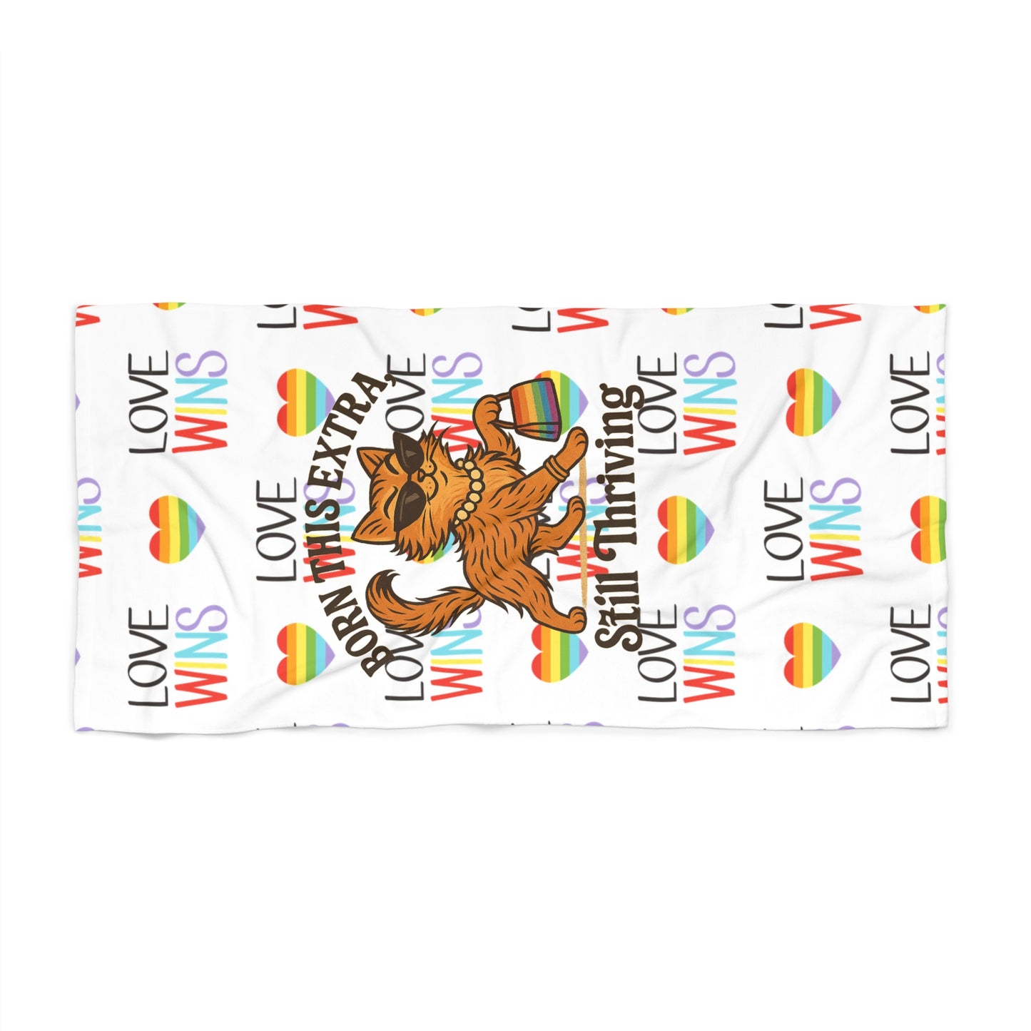 Pride towel Vibrant Pride Beach Towel - Fun Lover's Design, Colorful Towel for Summer, Pool Party, LGBTQ+ Celebration, Gift Idea
