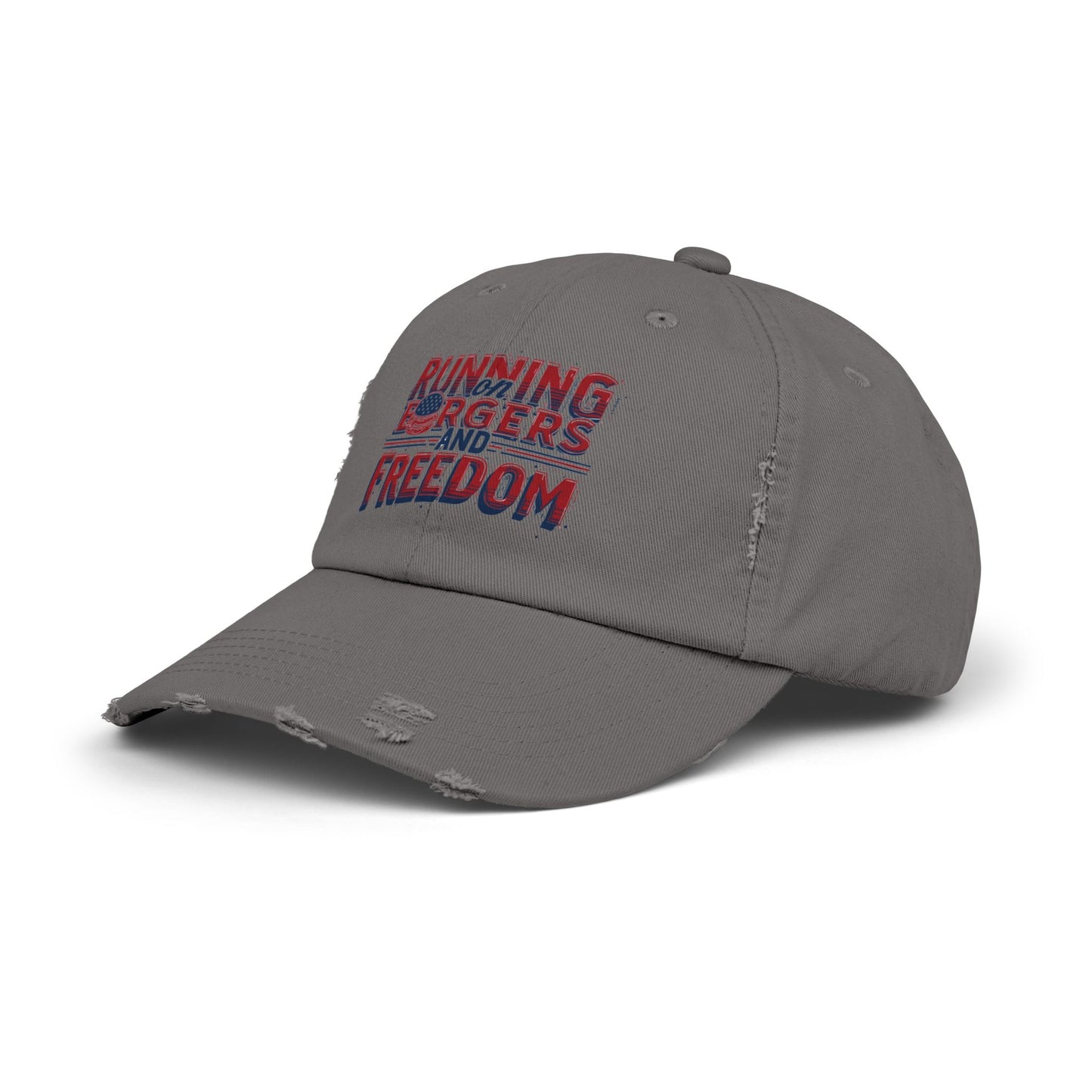 Unisex Distressed Cap - Running for Freedom Vintage Style Hat