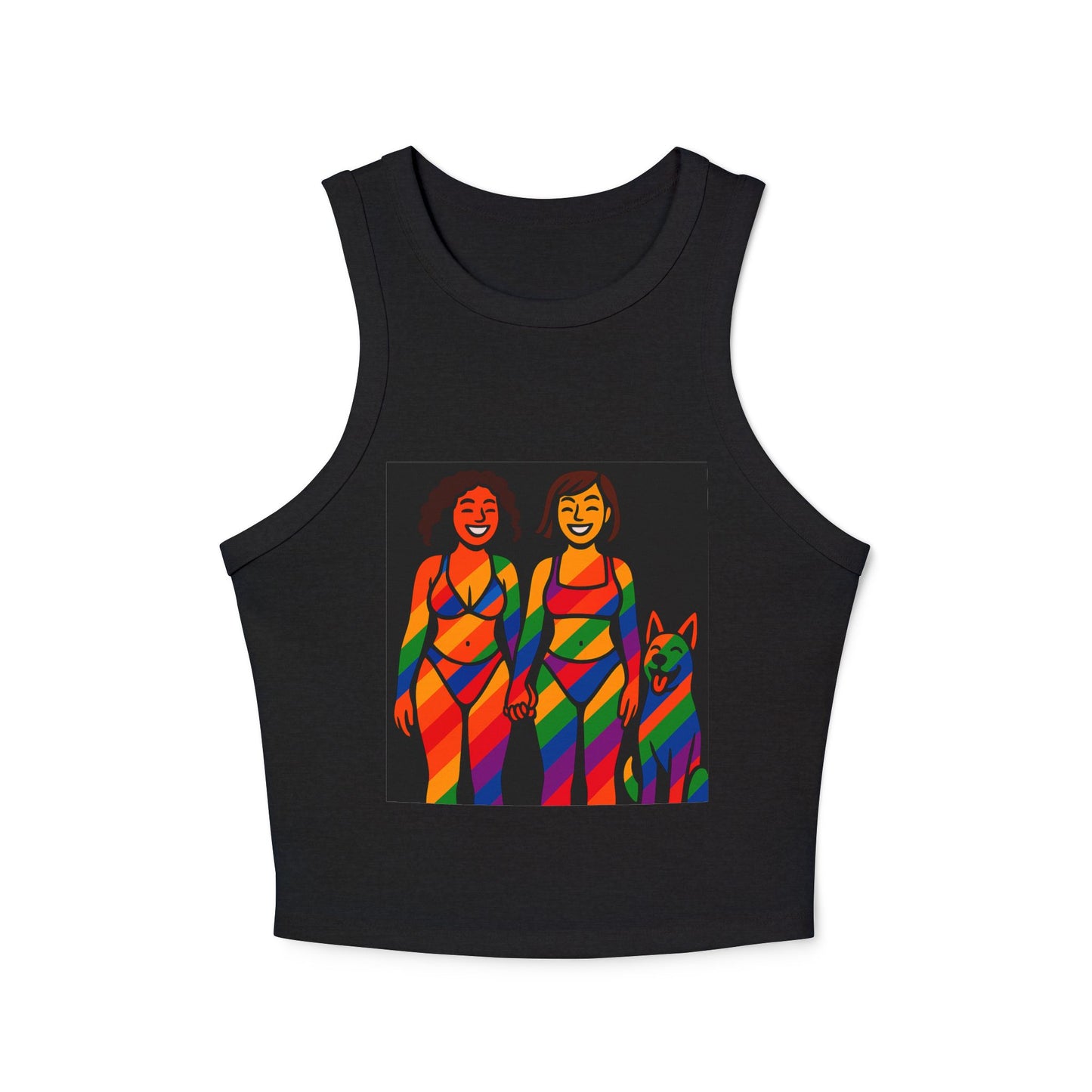 Pride tank top Vibes Women's Racer Tank Top, LGBTQ+ Apparel, Summer Stylish Top, Confidence Boost, Pride Month Fashion, Casual Wear