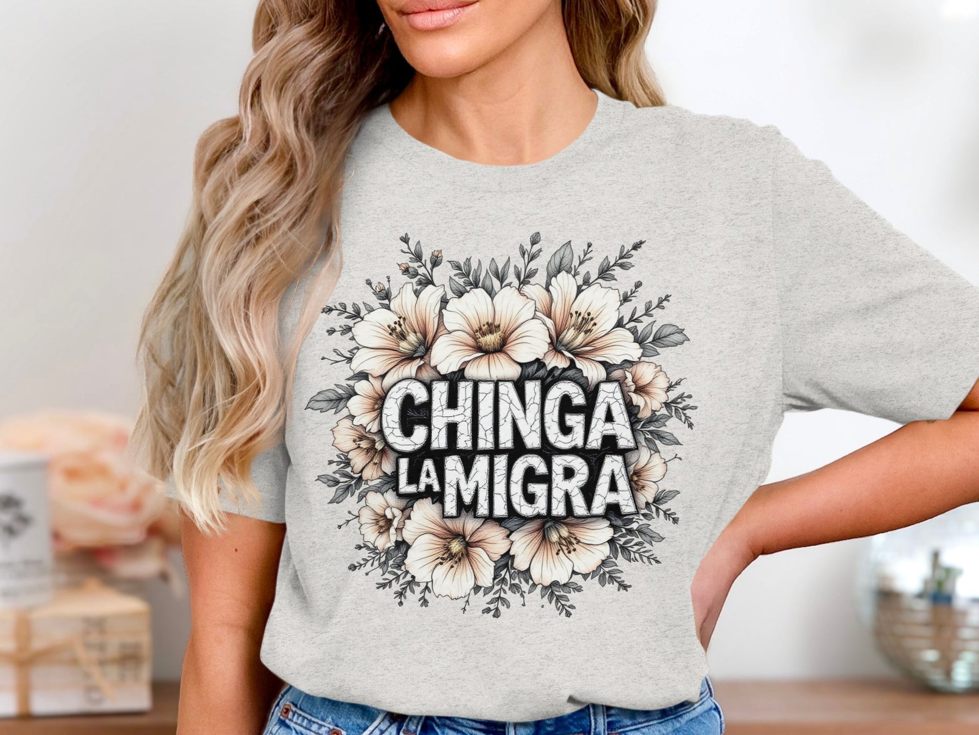 Chinga La Migra Floral Graphic Statement product type