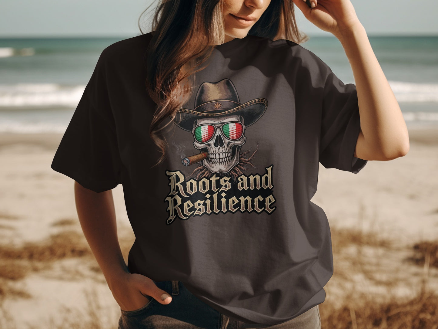Roots and Resilience Skull Design T-shirt product