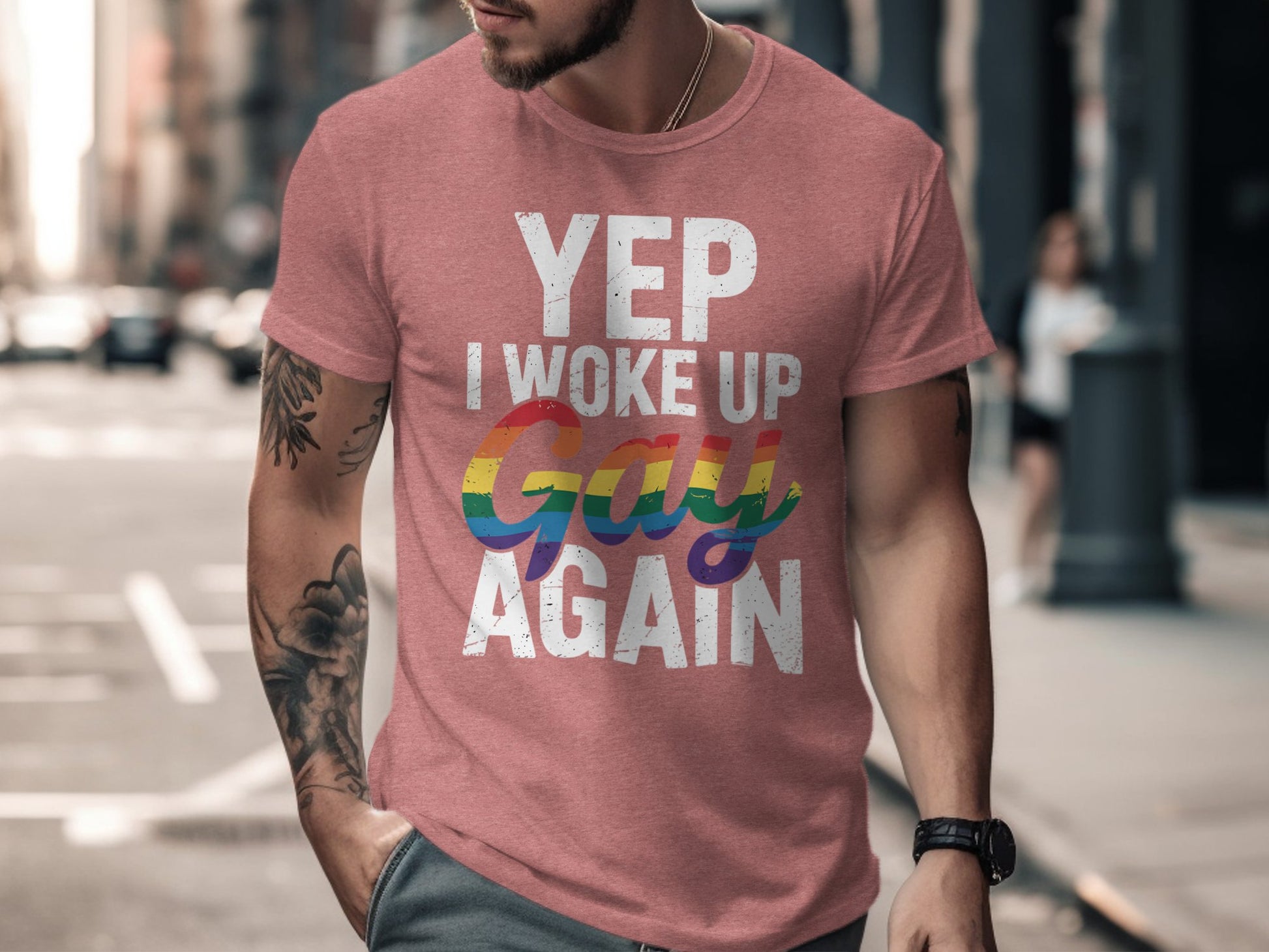 Yep I Woke Up Gay Again Graphic T-Shirt product