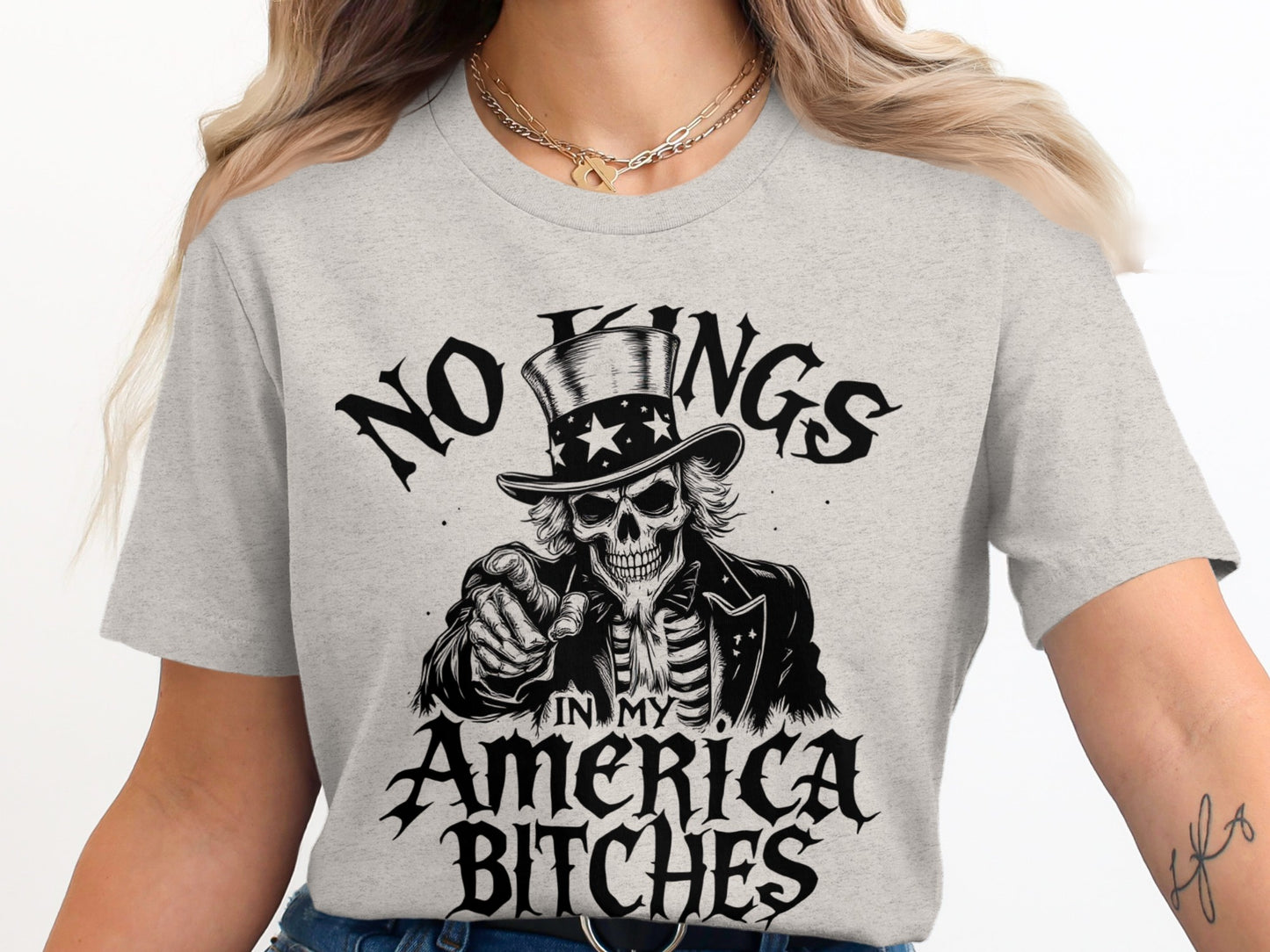 No Kings in My America Bitches T-shirt product type