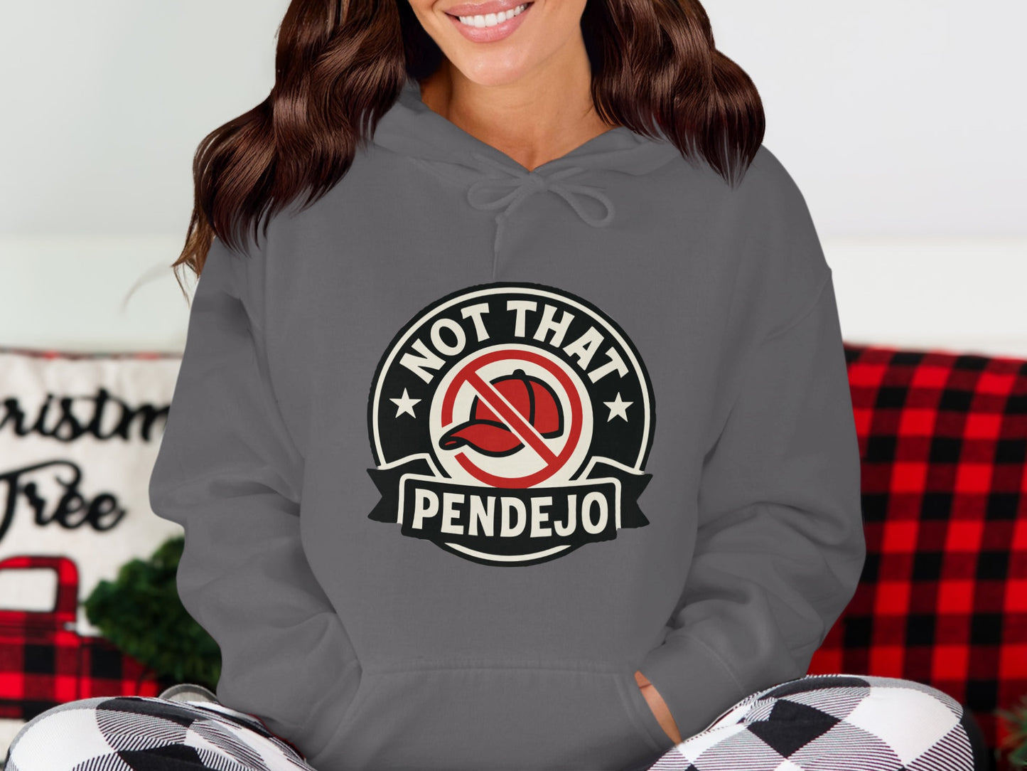 Not That Pendejo Design Grey Hooded Sweatshirt product type